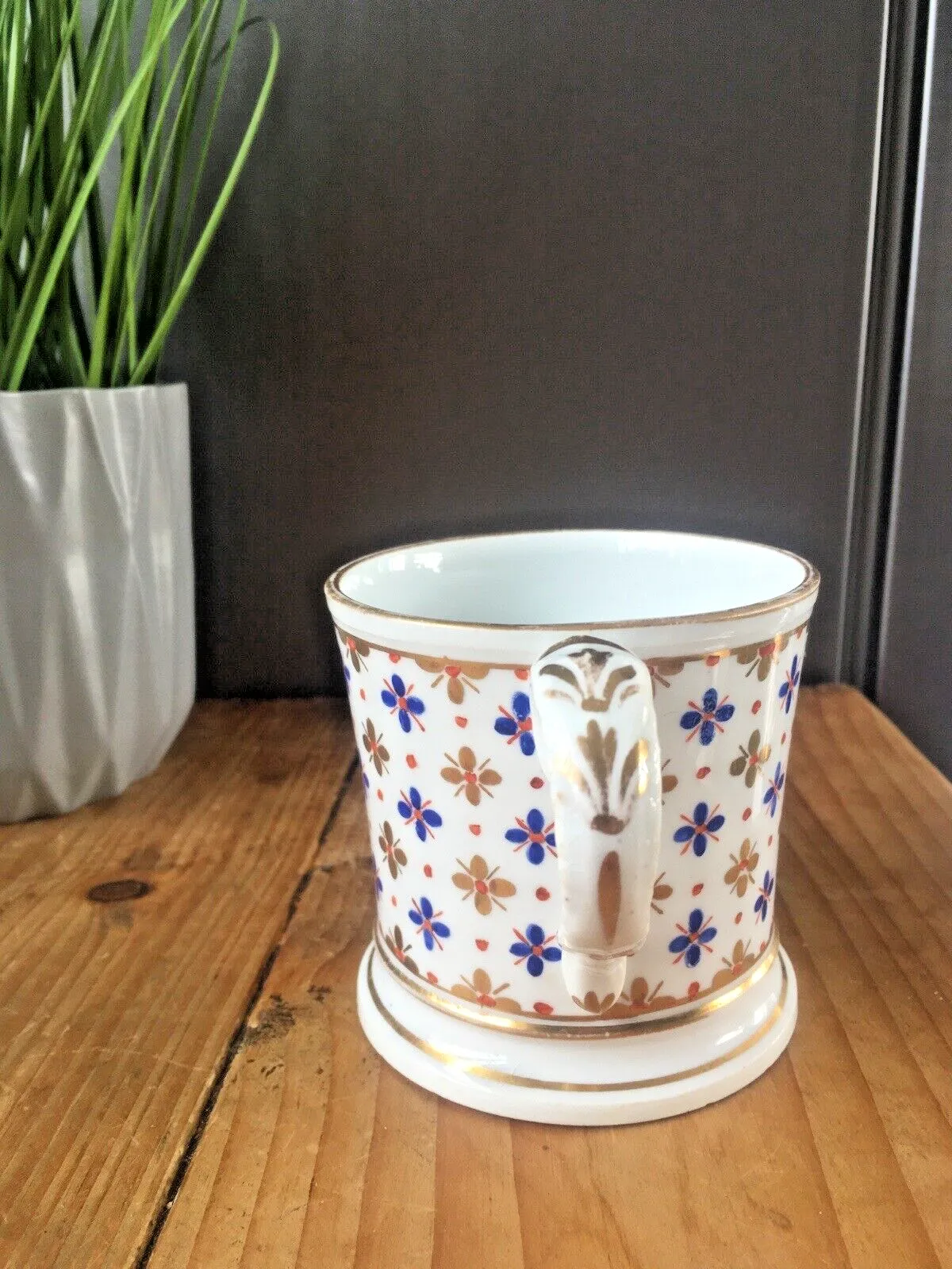 Rare Antique Coalport China Floral Quatrefoil Gilded Cabinet Cup Mug Tankard photo 60.0