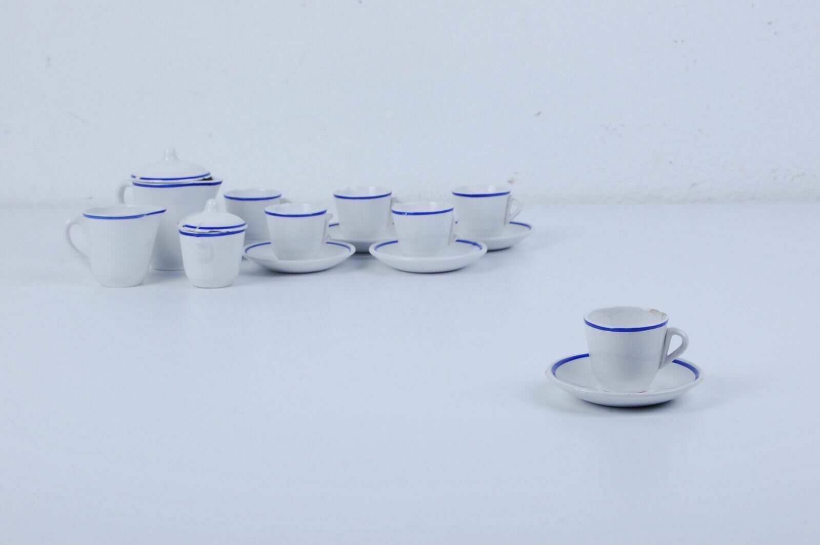 Mini Coffee And Tea Service For Toy Dolls From The Laveno Ceramic Collection photo furniture