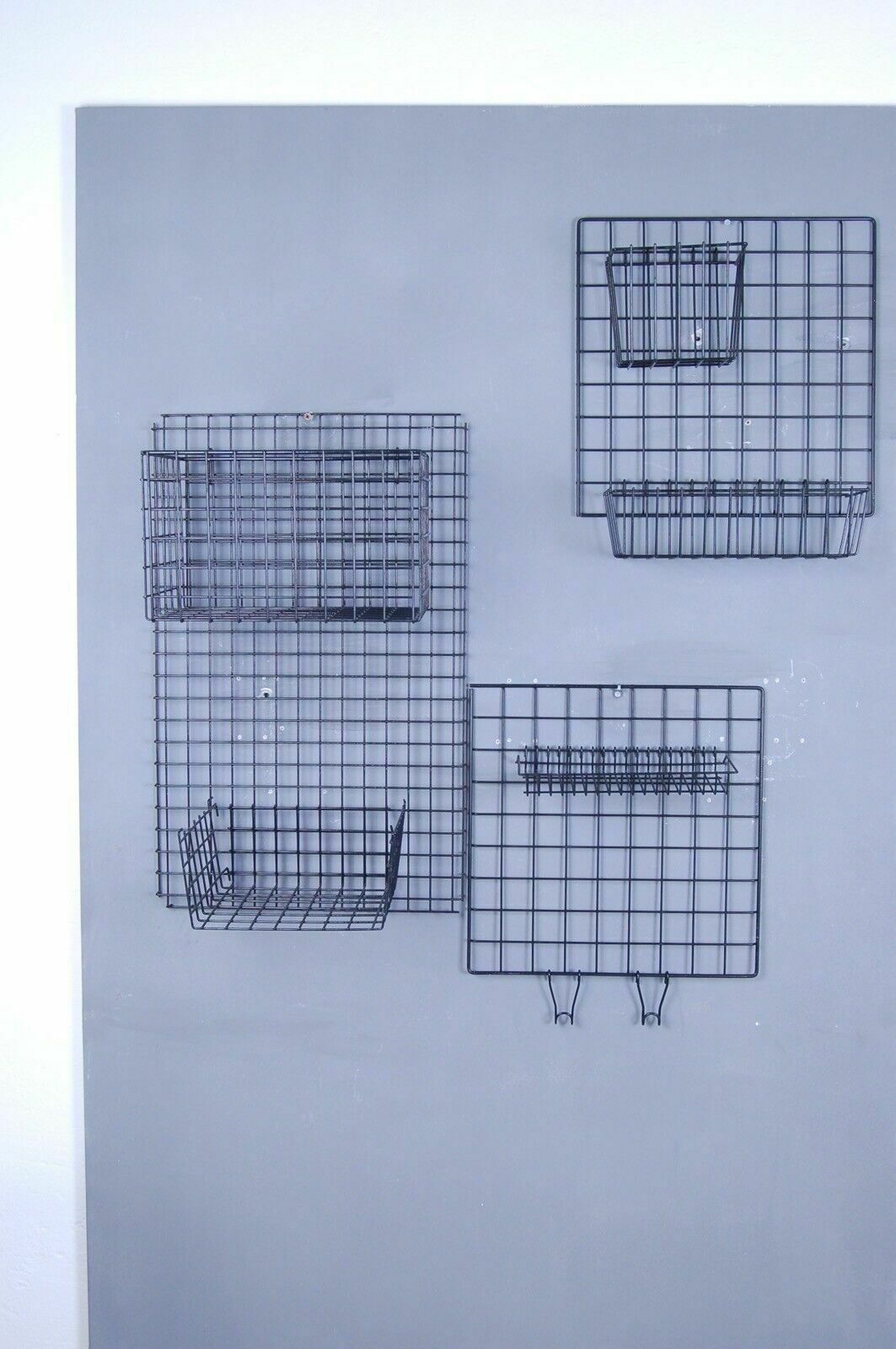 Set 18 Pcs Polytherm Wall Grid Shelf Basket Hooks Vintage Hanging Furniture photo furniture
