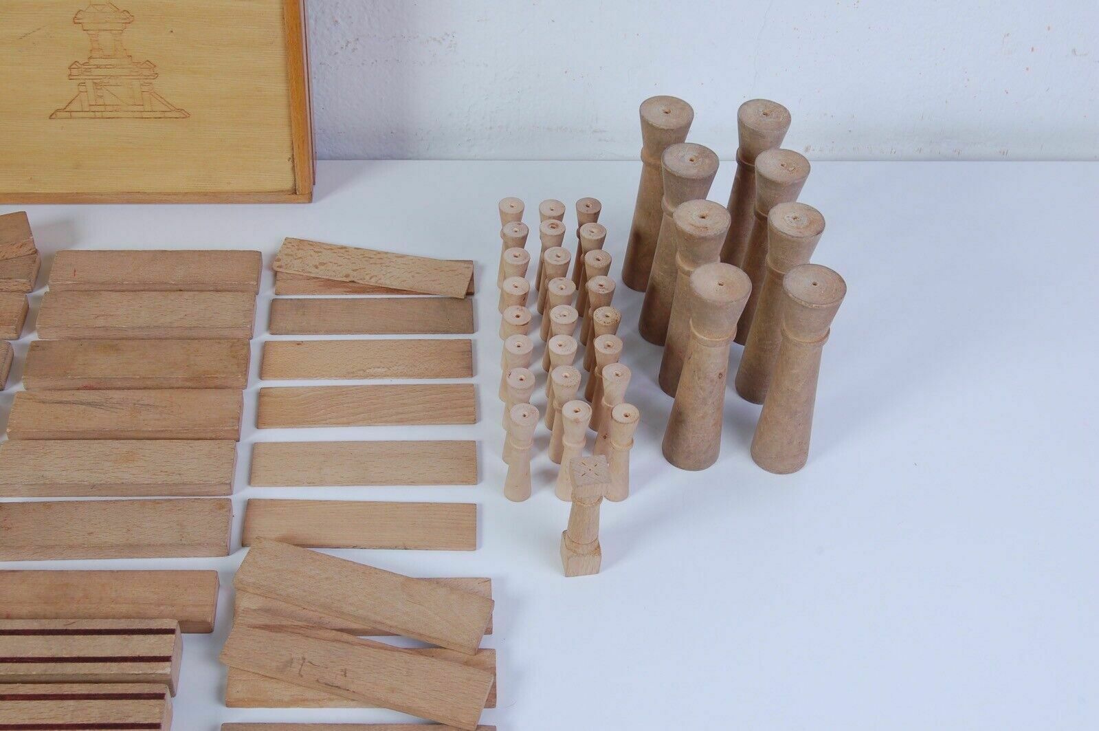 Vintage Wooden Constructions Old Inlay Architecture Game To Build photo vinterior