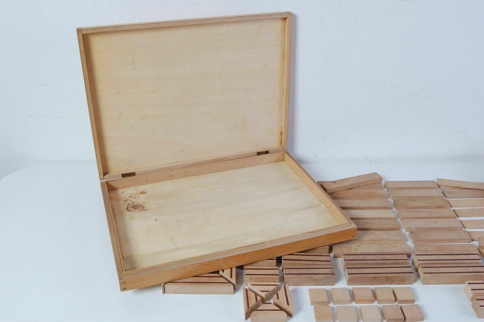 Vintage Wooden Constructions Old Inlay Architecture Game To Build photo buy