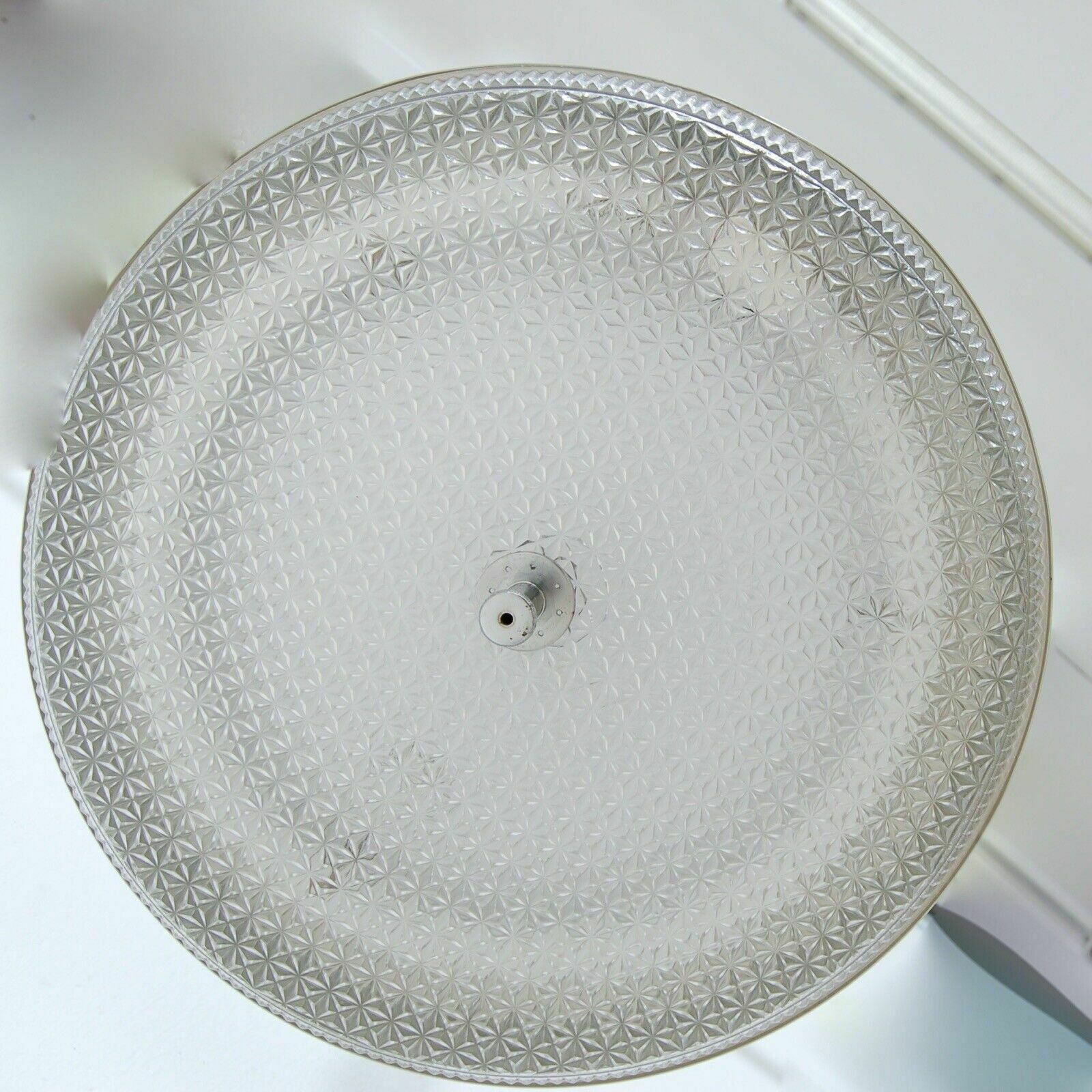 Up And Down Chandelier From The 50s In Aluminum And Plastic. Italian Manufacture photo vintage