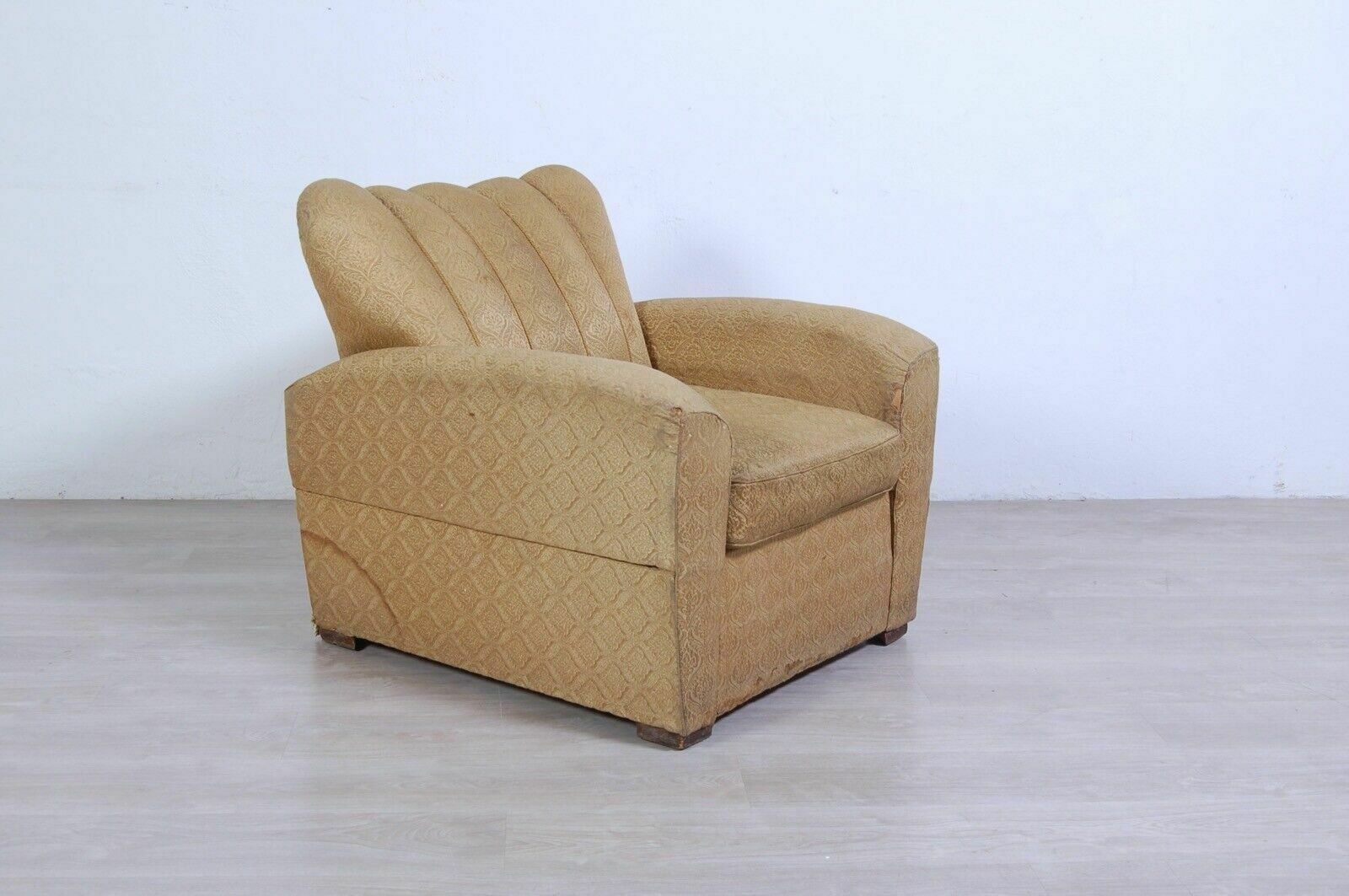 Old Mid Century Bed Armchair Convertible Wooden Bed Armchair