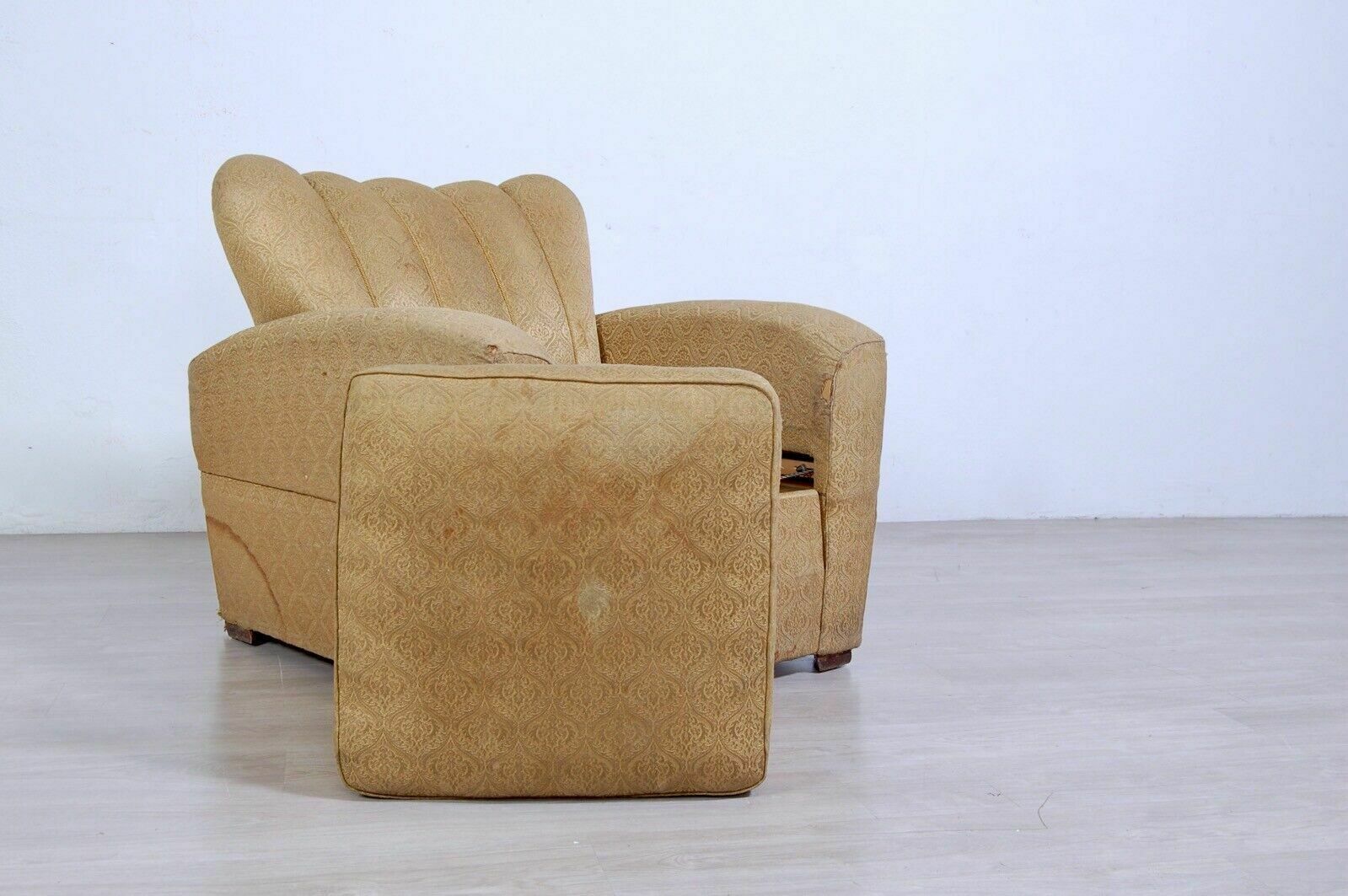 photo furniture Old Mid Century Bed Armchair Convertible Wooden Bed Armchair