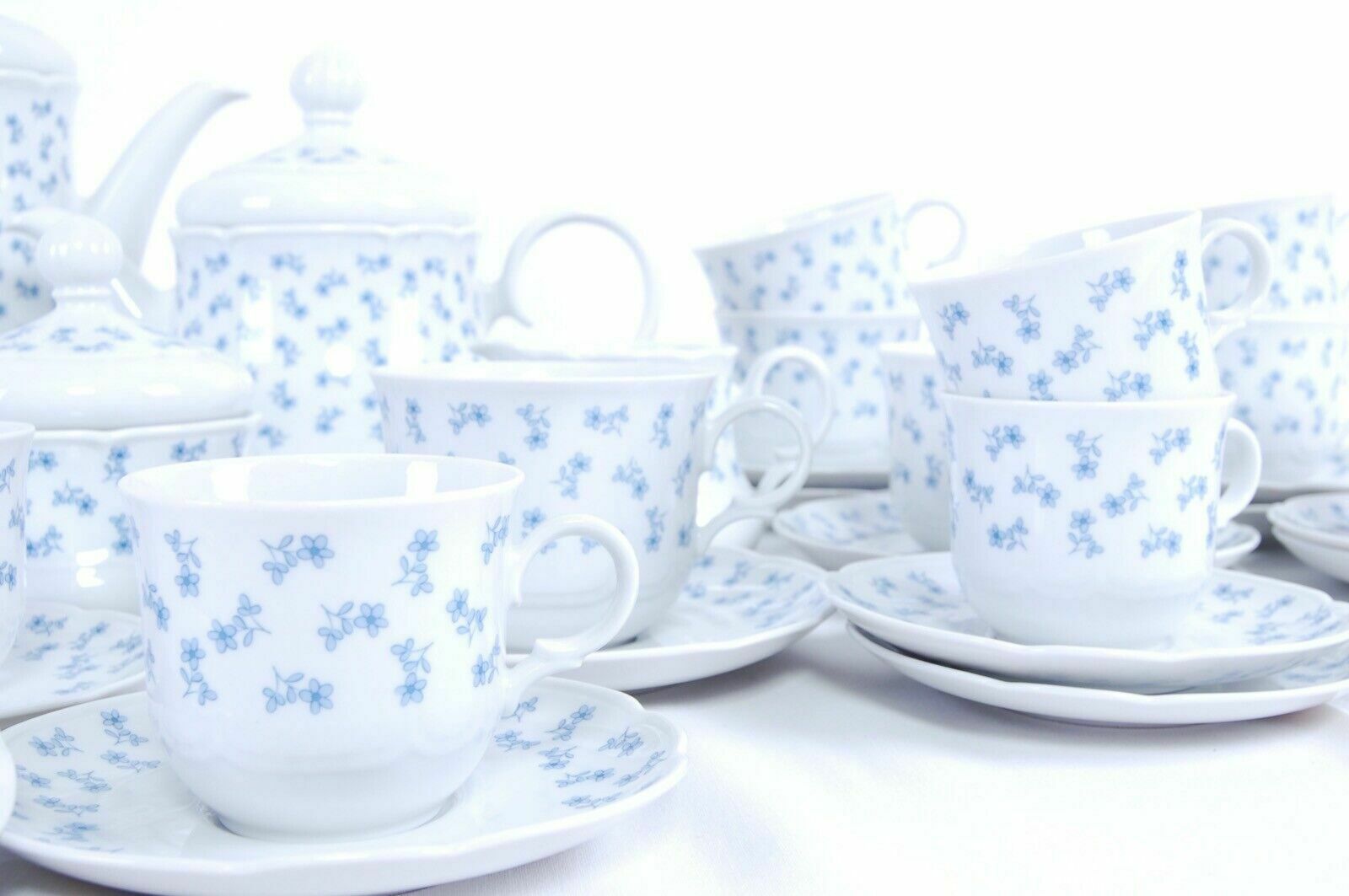 Seltmann Weiden Bavaria 43446 Porcelain Tea Coffee Service Blue Floral Decoration photo Home Decor