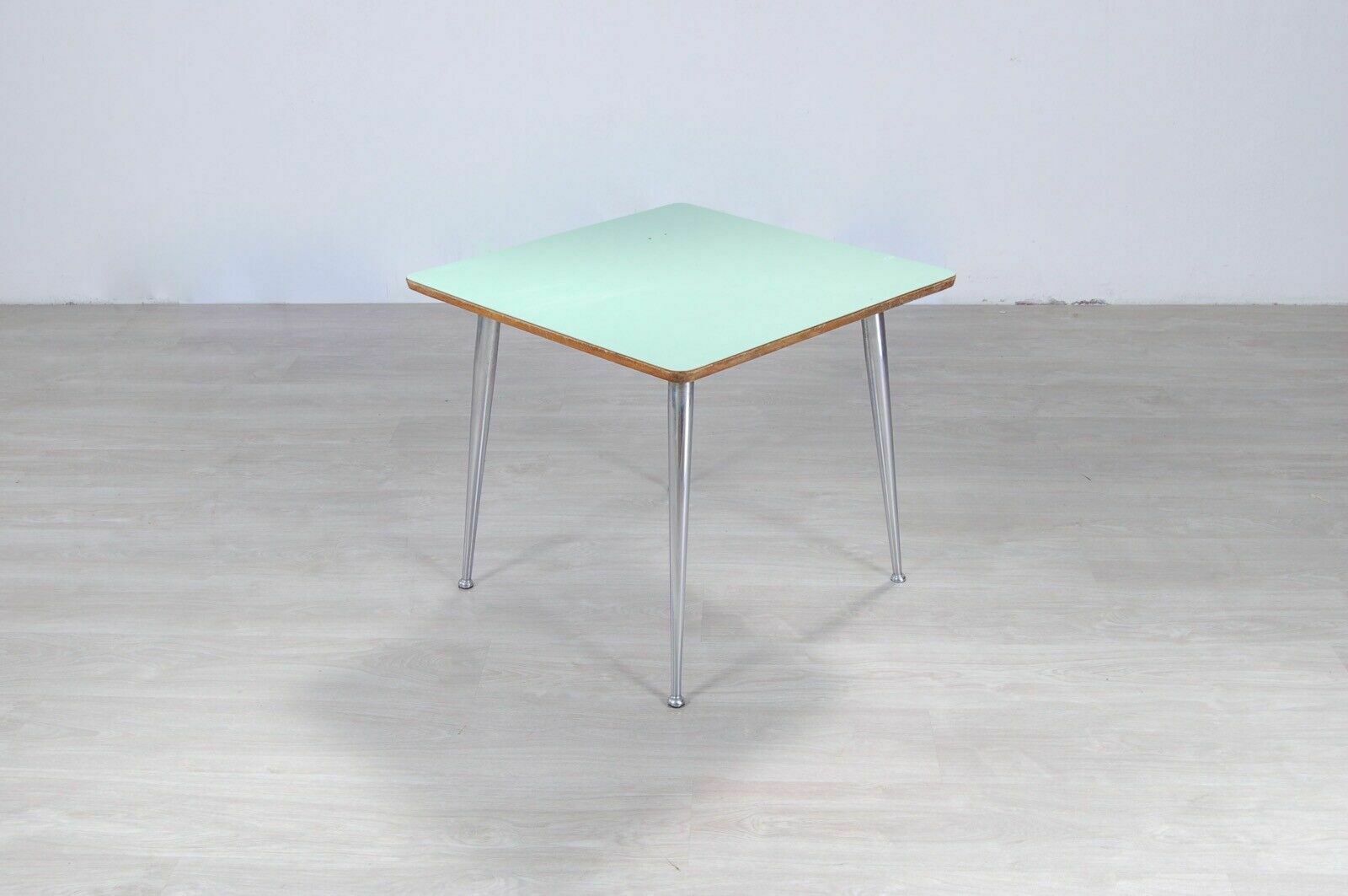 1950s Table, Formica Top, Iron Legs. As A Child, Height 58 Cm. photo furniture