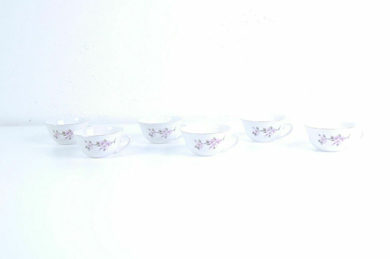 Home Decor Laveno Ceramic Tea Coffee Service 6 People With Peach Blossom Teapot From The 1950s photo