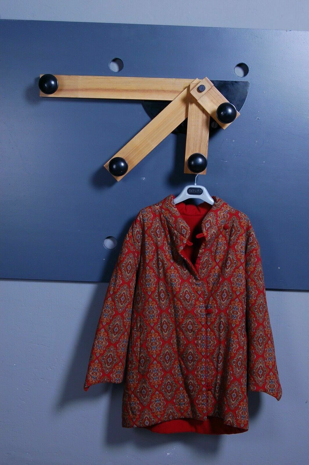 Wall Coat Hanger Design From The 80s And 90s In Radial Wood photo for sale