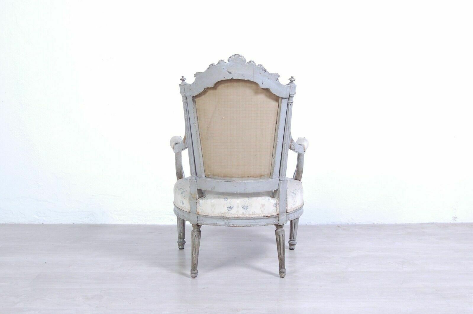 Antique Louis XVI Style Armchair From The End Of The 19th Century In Wood Antique Old Seat photo Furniture