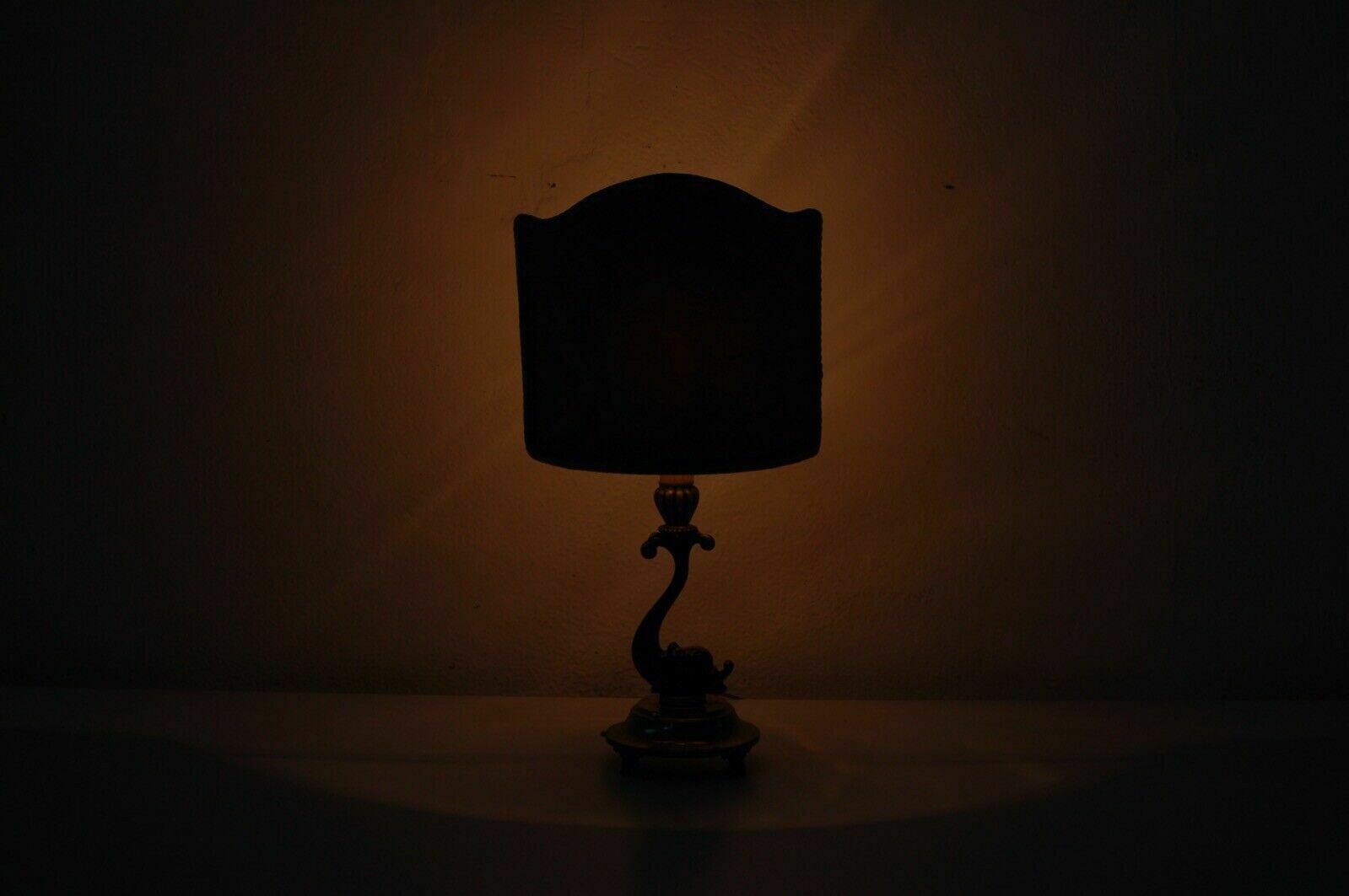 photo furniture Antique Table Lamp Abat Joure Antique Silver Dolphin Lampshade Putto