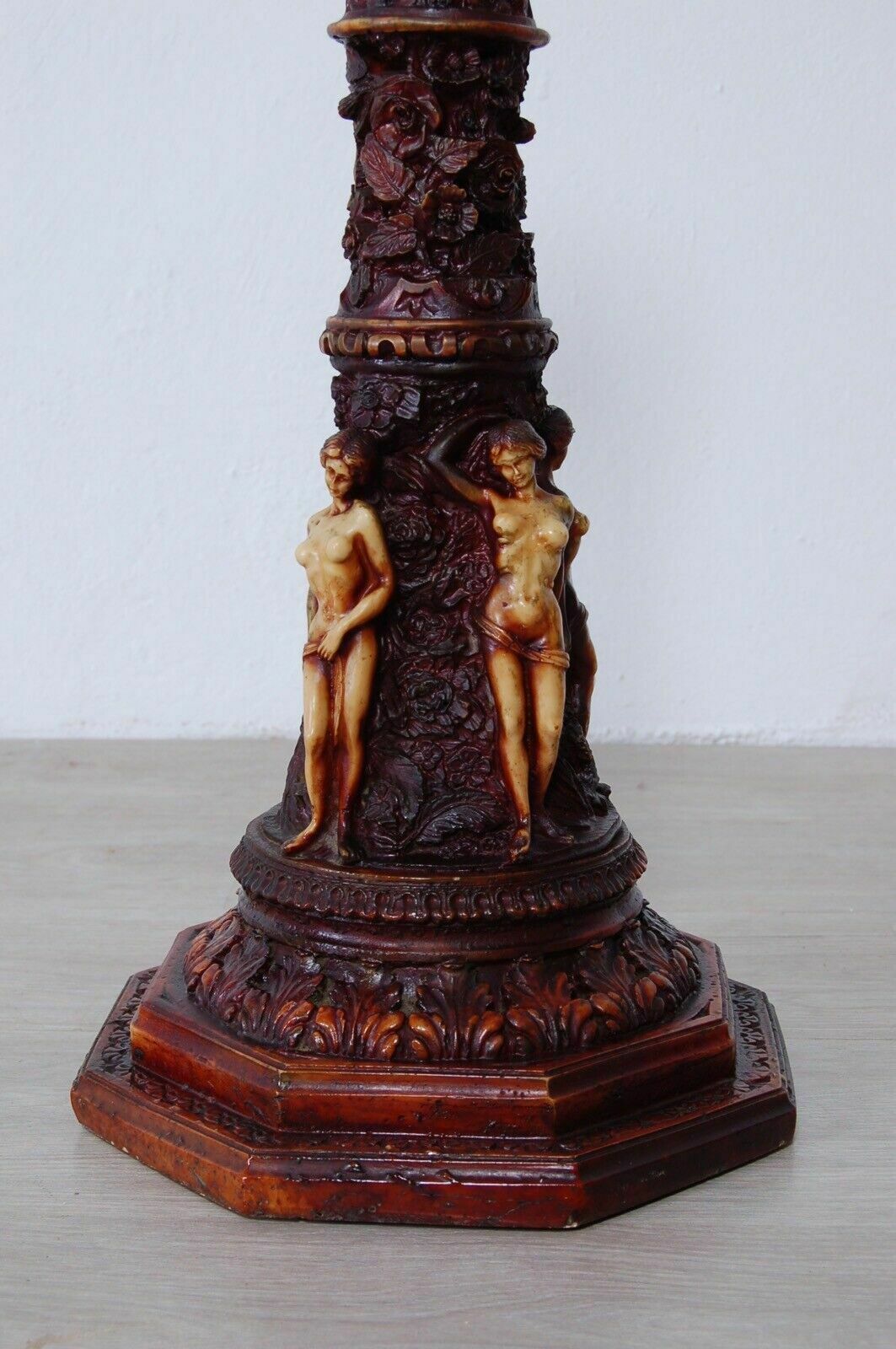 Resin Base For Coffee Table Or Candle Holder Top Decorated With Women Goddesses Living photo for sale