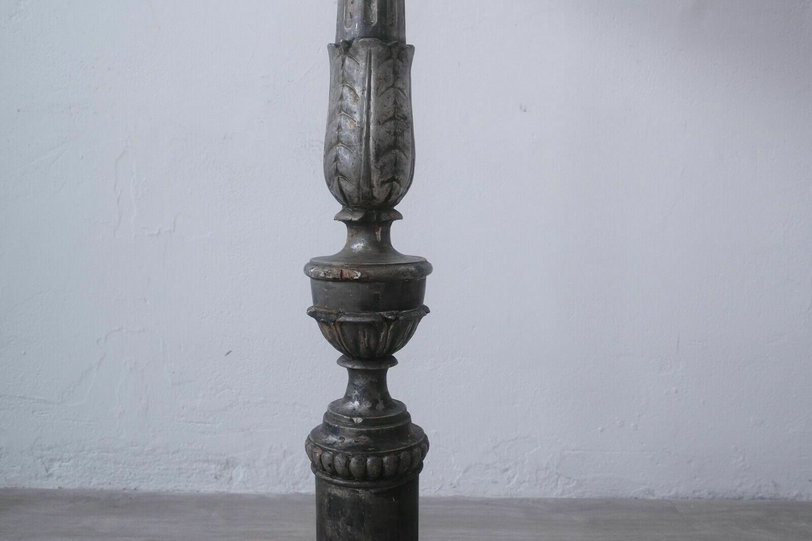 Antique Wooden Candle Holder Old Ecclesiastical Candlestick Floor Lamp 800 photo vintage