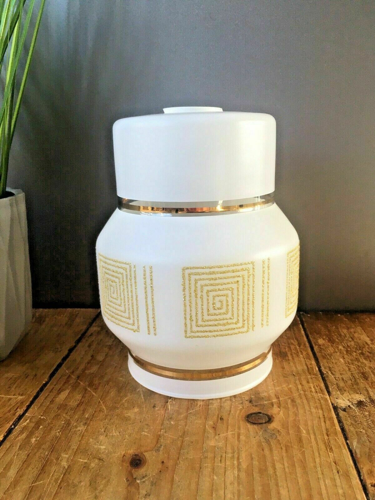 Greek Key Glass Light Lamp Shade photo 50.0