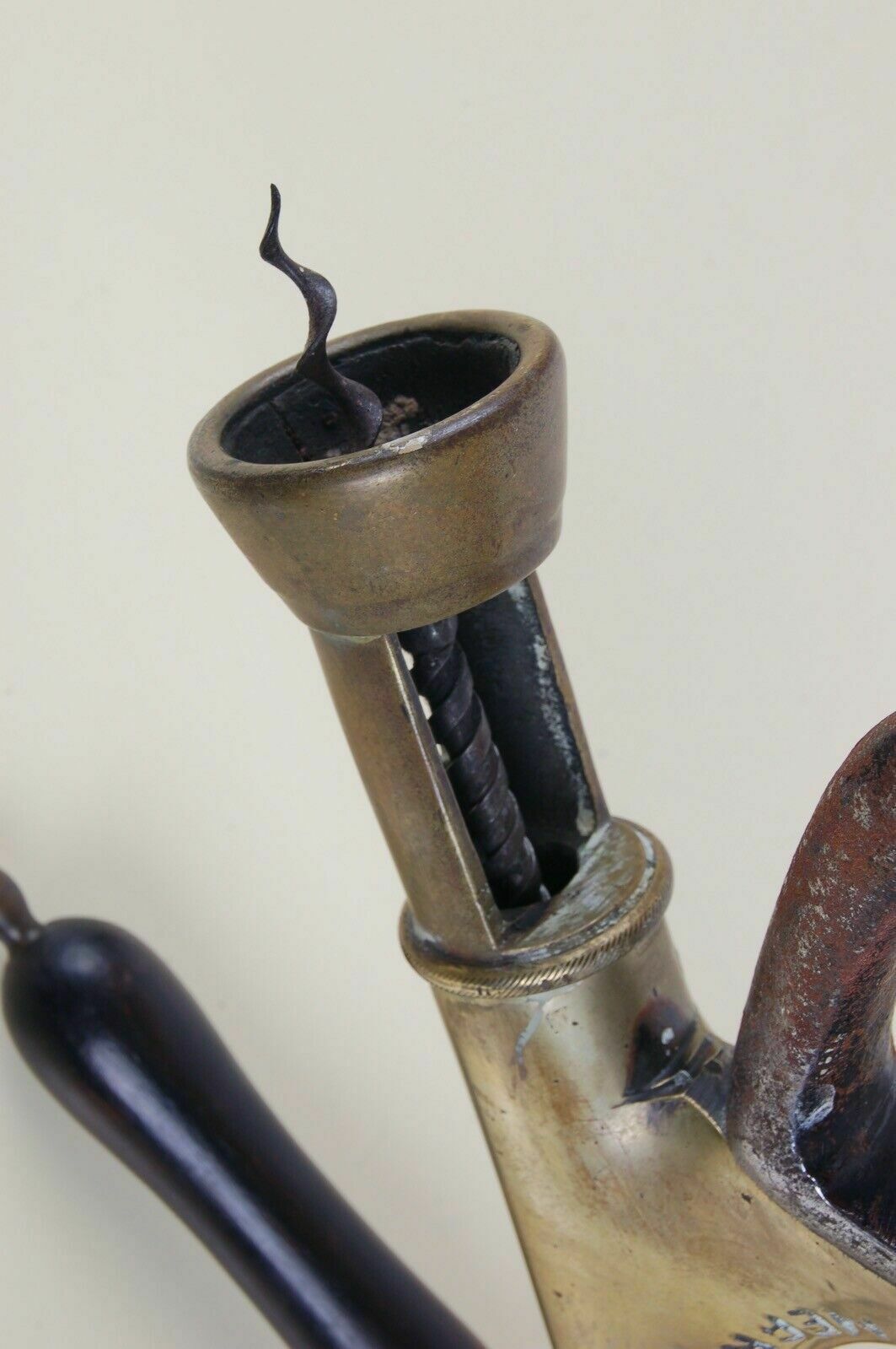 Home Decor Bench Corkscrew In Brass With Iron Vice The Merritt English Lever Mid 800 photo