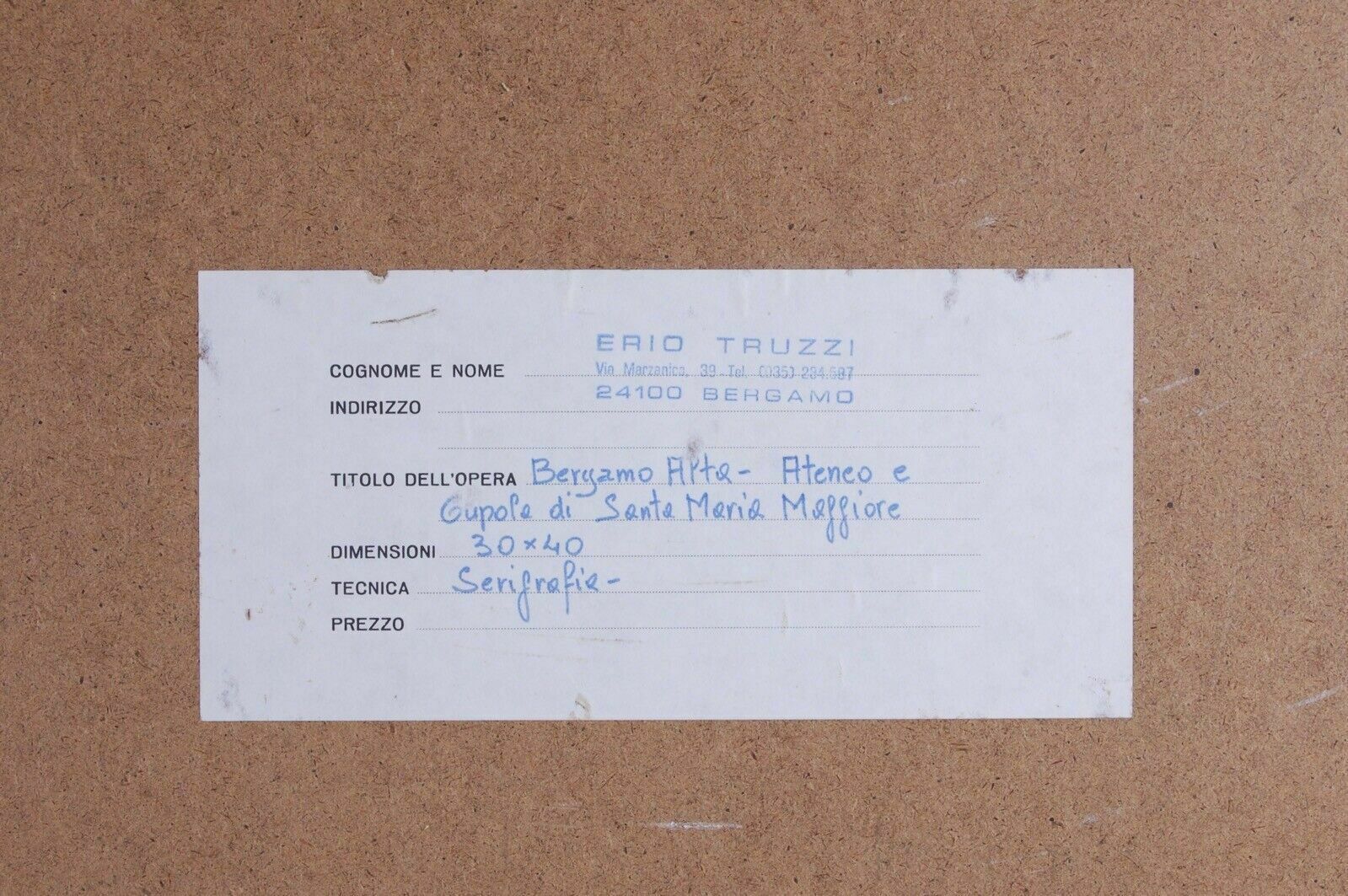 84.0 Erio Truzzi Im Screenprint Bergamo 2 Screenprints S Maria Maggiore Cappella Colleon photo