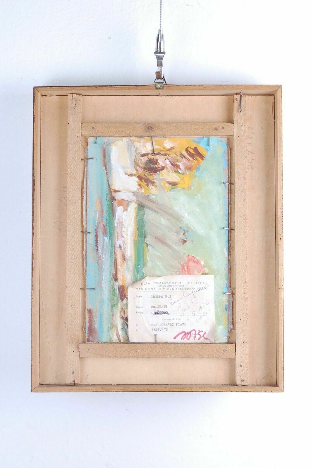 photo furniture D Elia Francesco Oil On Canvas Figures Three Paintings Modern Works From The 70s