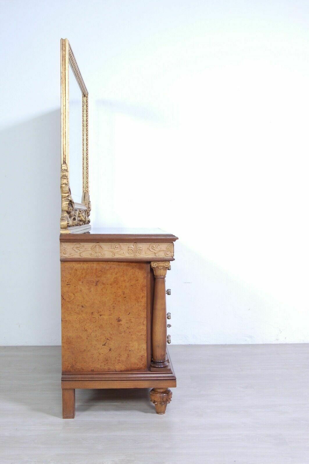 779.0 Liberty Chest Of Drawers Large Chest Of Drawers Gilt Frame Mirror Green Marble Top photo