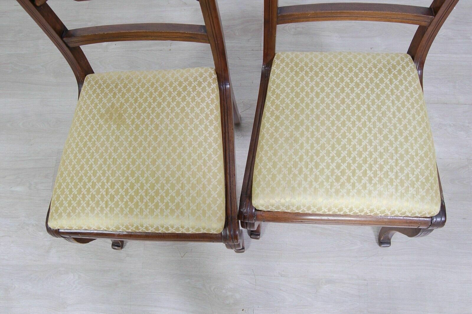 252.0 Pair Of Old Carved Wooden Chairs, Design And Production From The Early 1900s photo