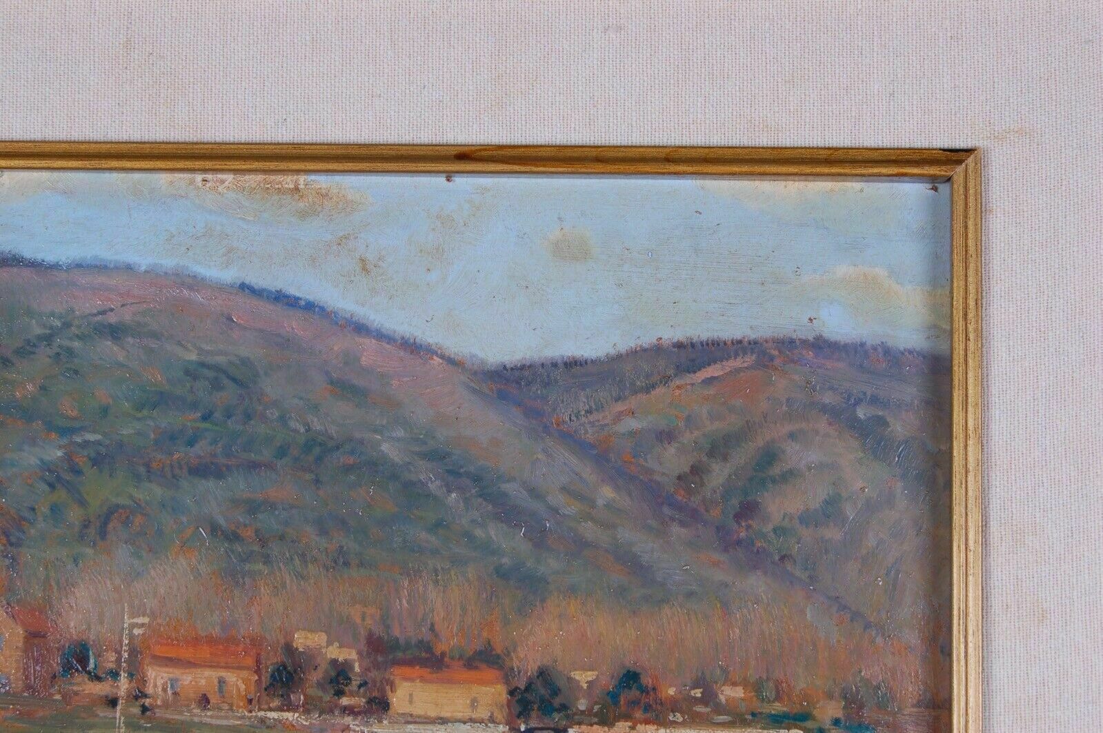 Apulian Painting Pasquale Oil On Wood With Tuscan Frame With Certificate photo Art