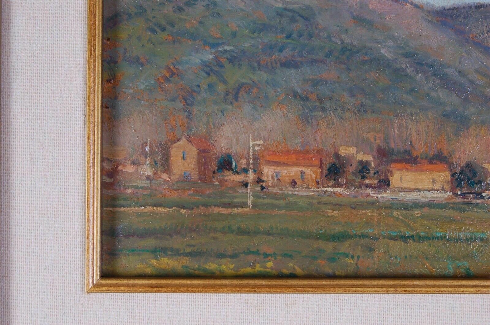 Apulian Painting Pasquale Oil On Wood With Tuscan Frame With Certificate photo 52.0