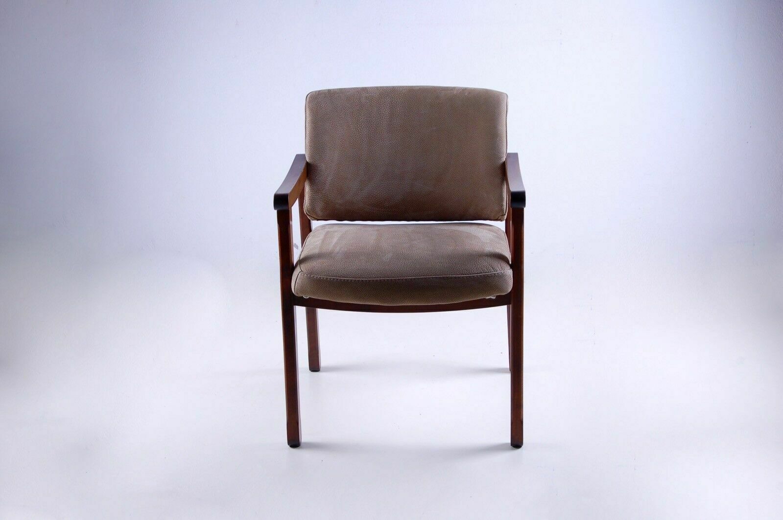 1950s Armchair Just Reupholstered In Leather. photo furniture