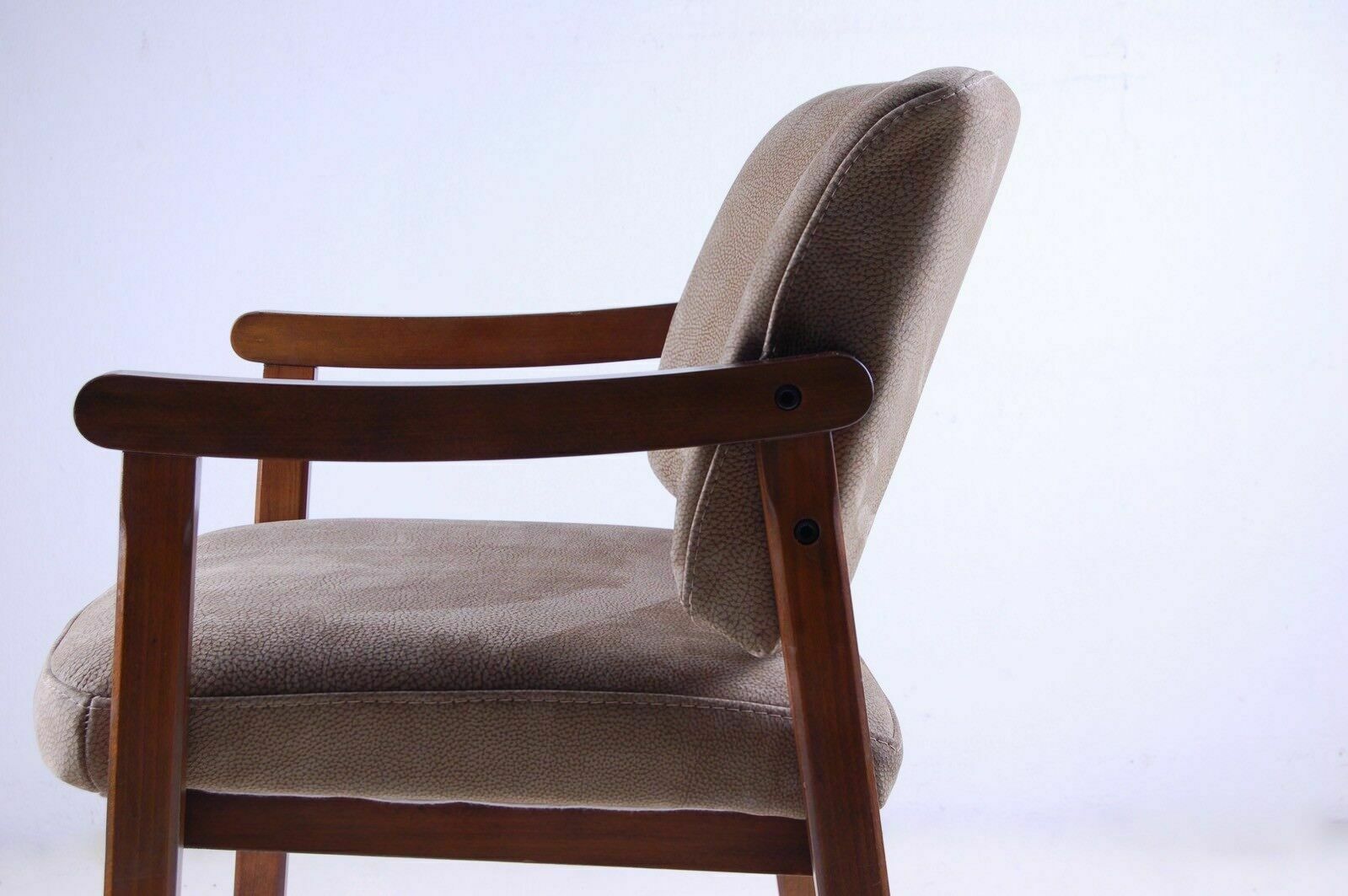 1950s Armchair Just Reupholstered In Leather. photo vinterior