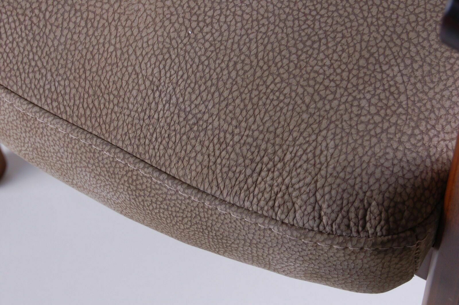 1950s Armchair Just Reupholstered In Leather. photo vintage
