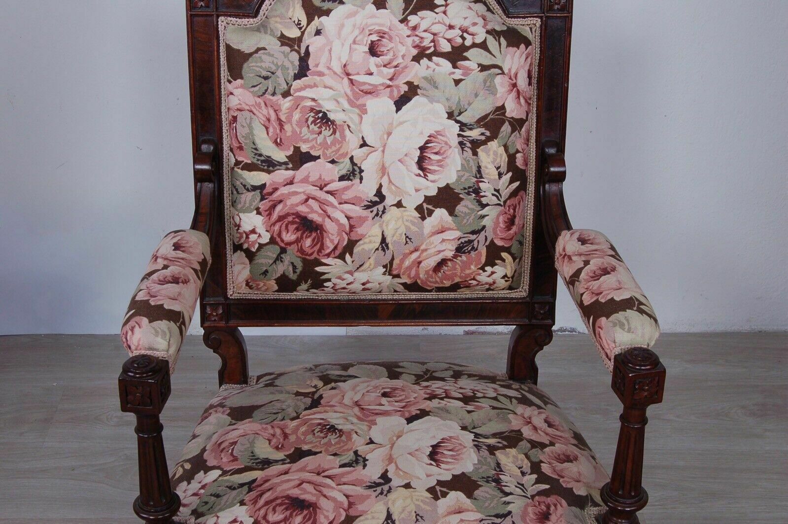 Umbertina Armchair In Mahogany, Original From The End Of The 19th Century. photo for sale
