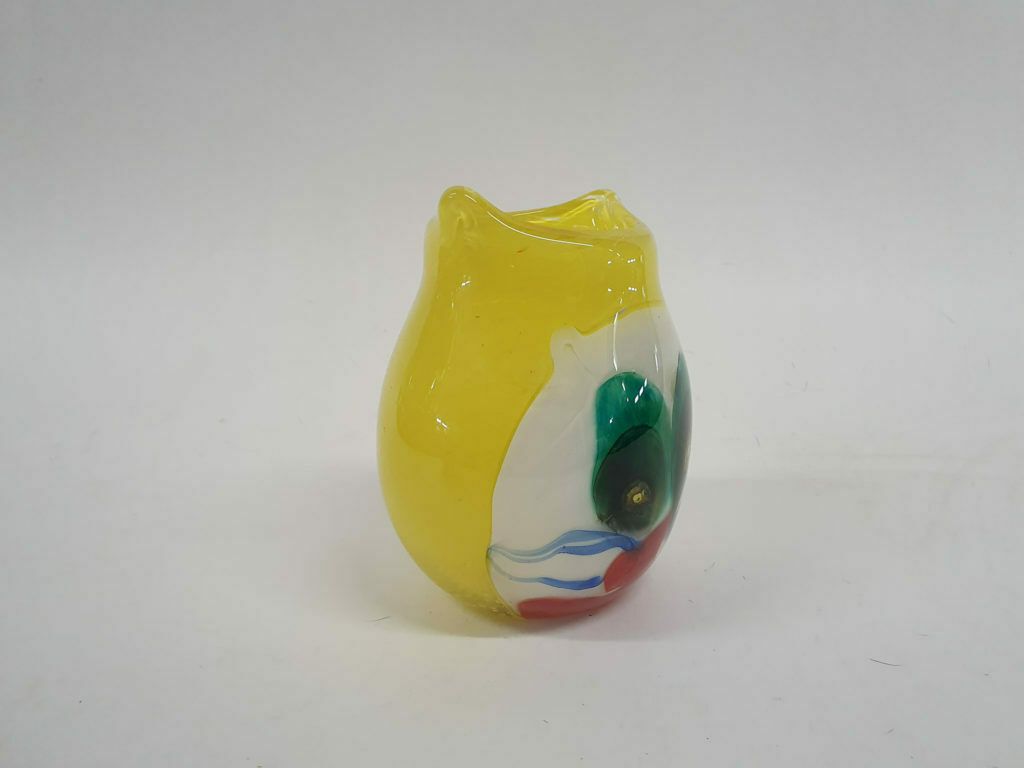 Glass Design Vase With Cat Figure, Murano, Italy 1960's photo 424.8