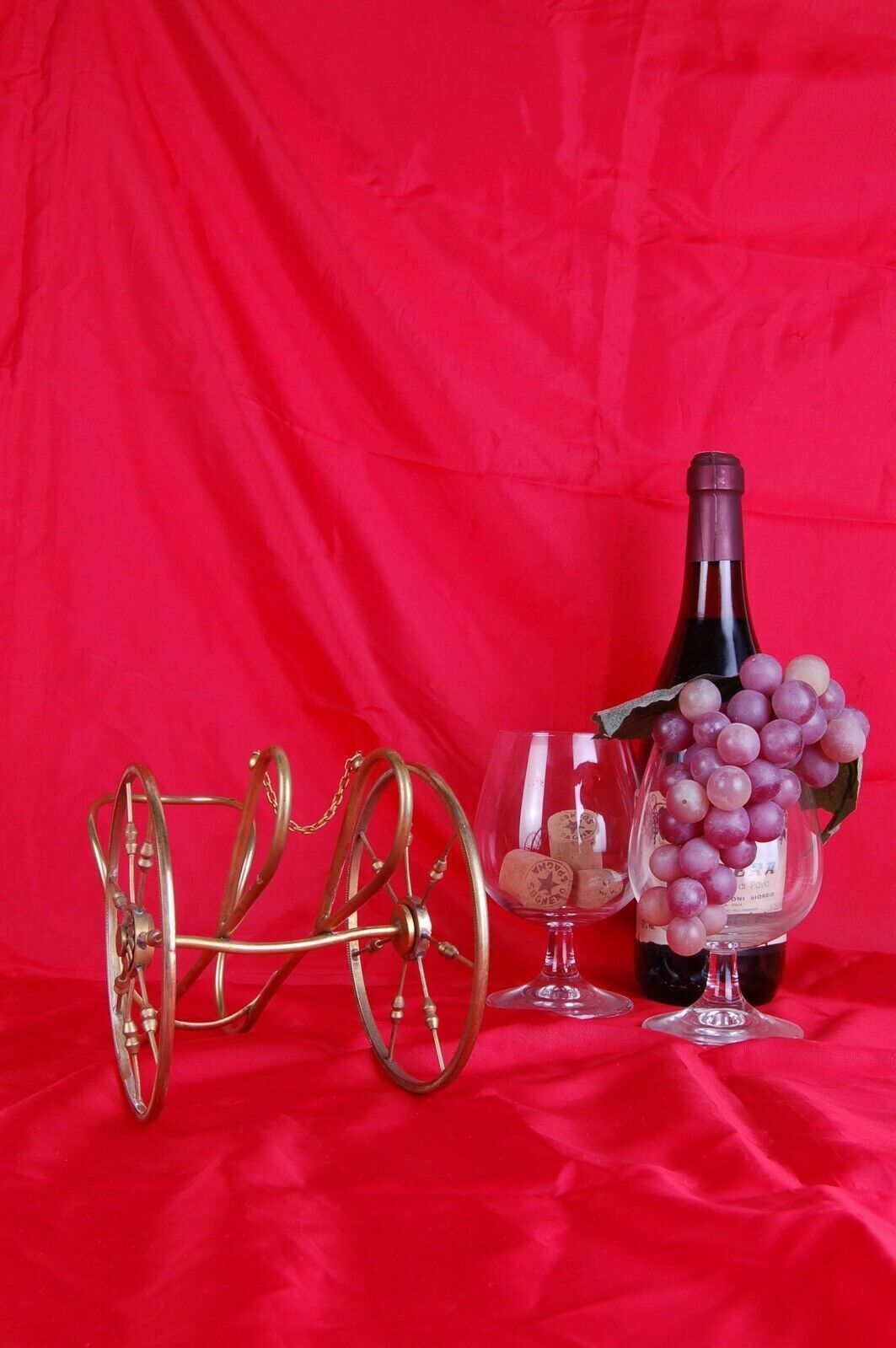 Aldo Tura Style Design Bottle Holder, Brass, Trolley With Wheels. 70's. photo buy