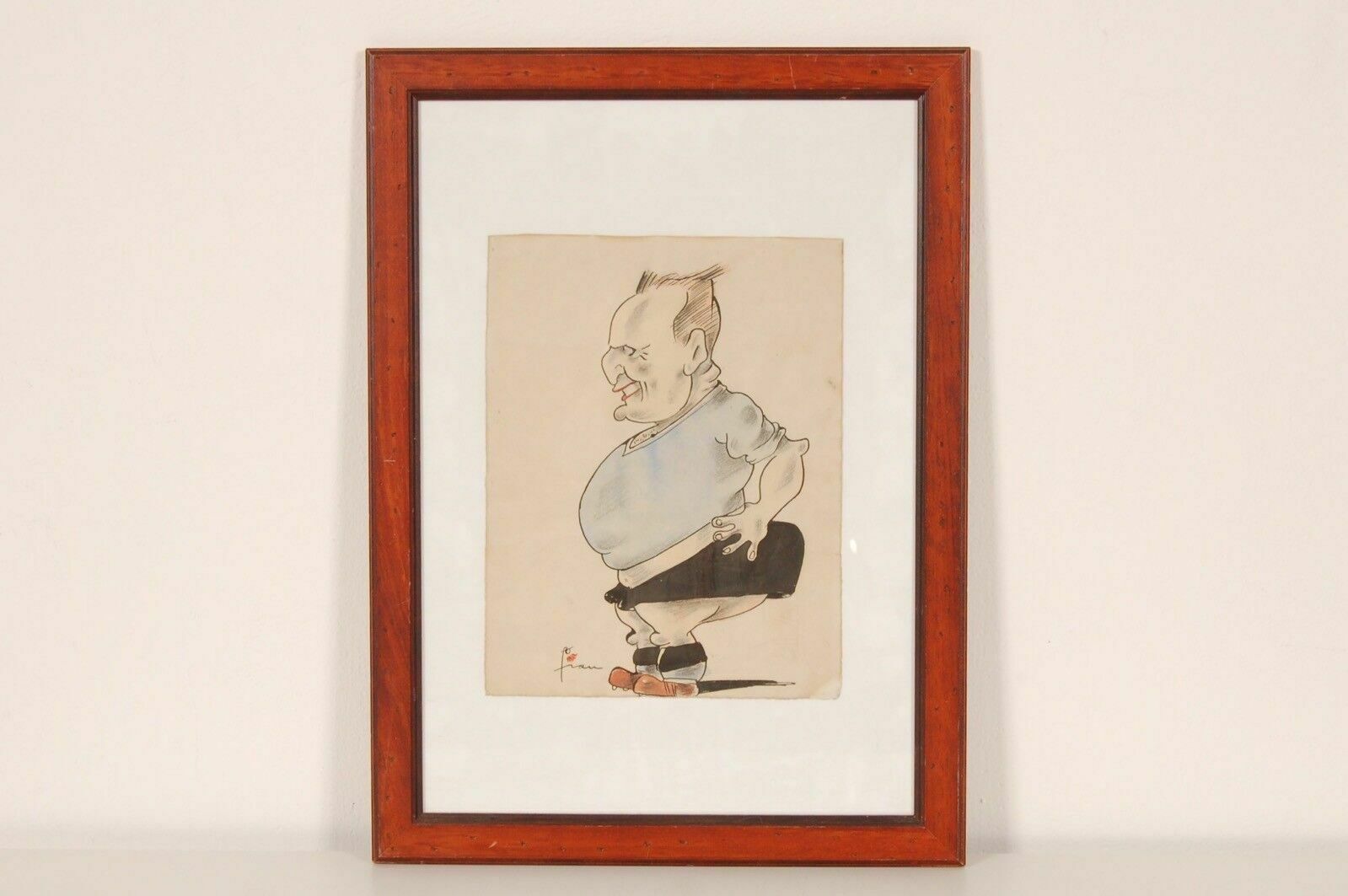 Original Caricature Signed Mario Franci Aka Fran.