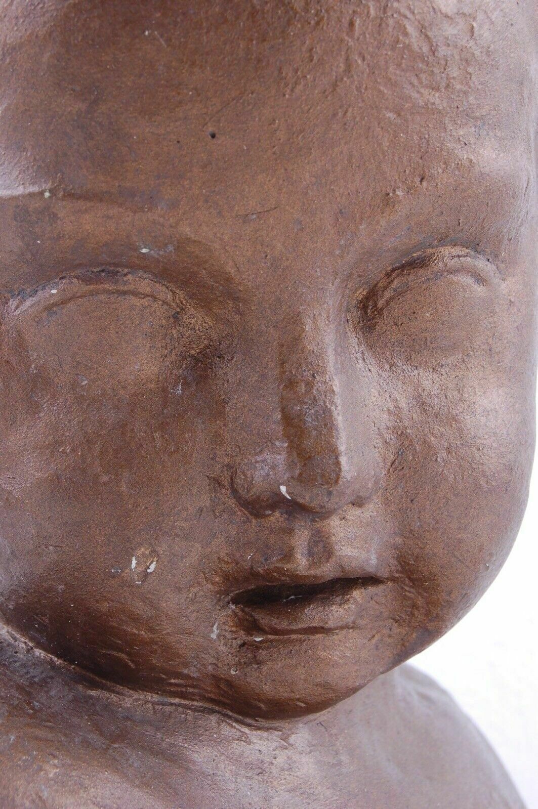 Half Bust Of A Child Luigi Ferrario Bronze Colored Plaster Height 34 Cm. photo 540.0