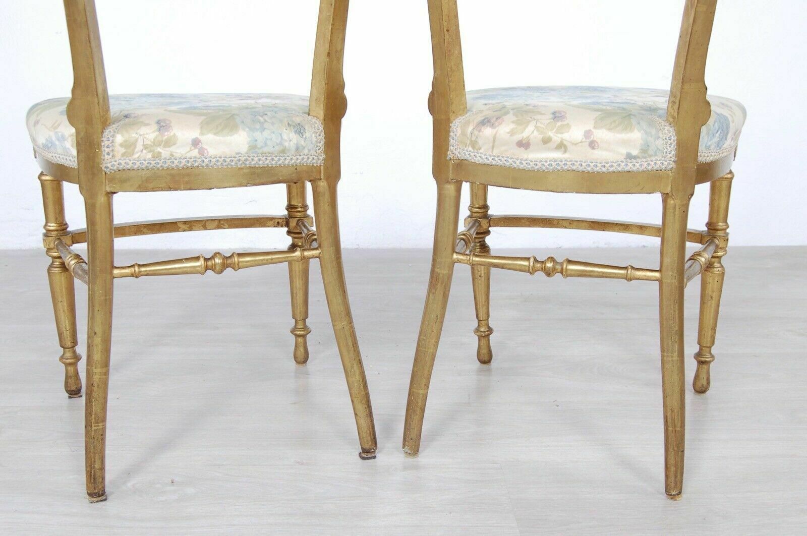 Pair Of Gilded Chairs From The End Of The 19th Century In Worked Wood And Modern Art Made In Italy photo buy