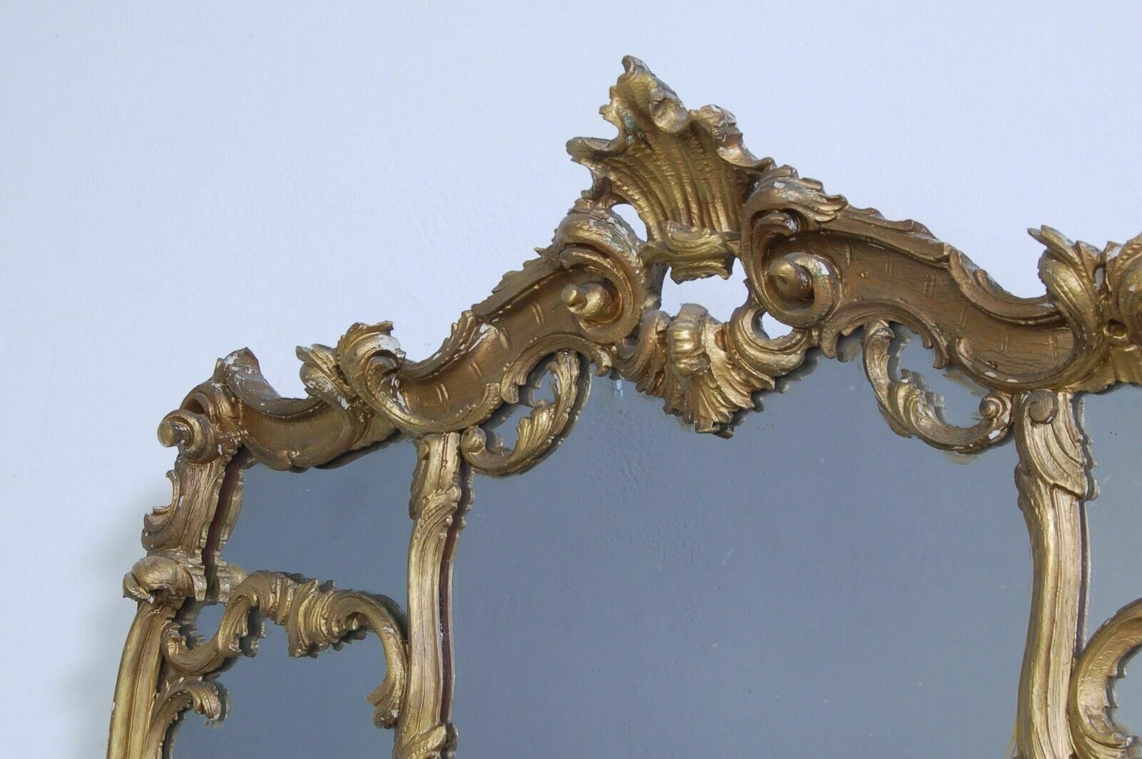 Baroque Dressing Table Suspended Console Large Mirror Gold Frame Applique Drops photo buy