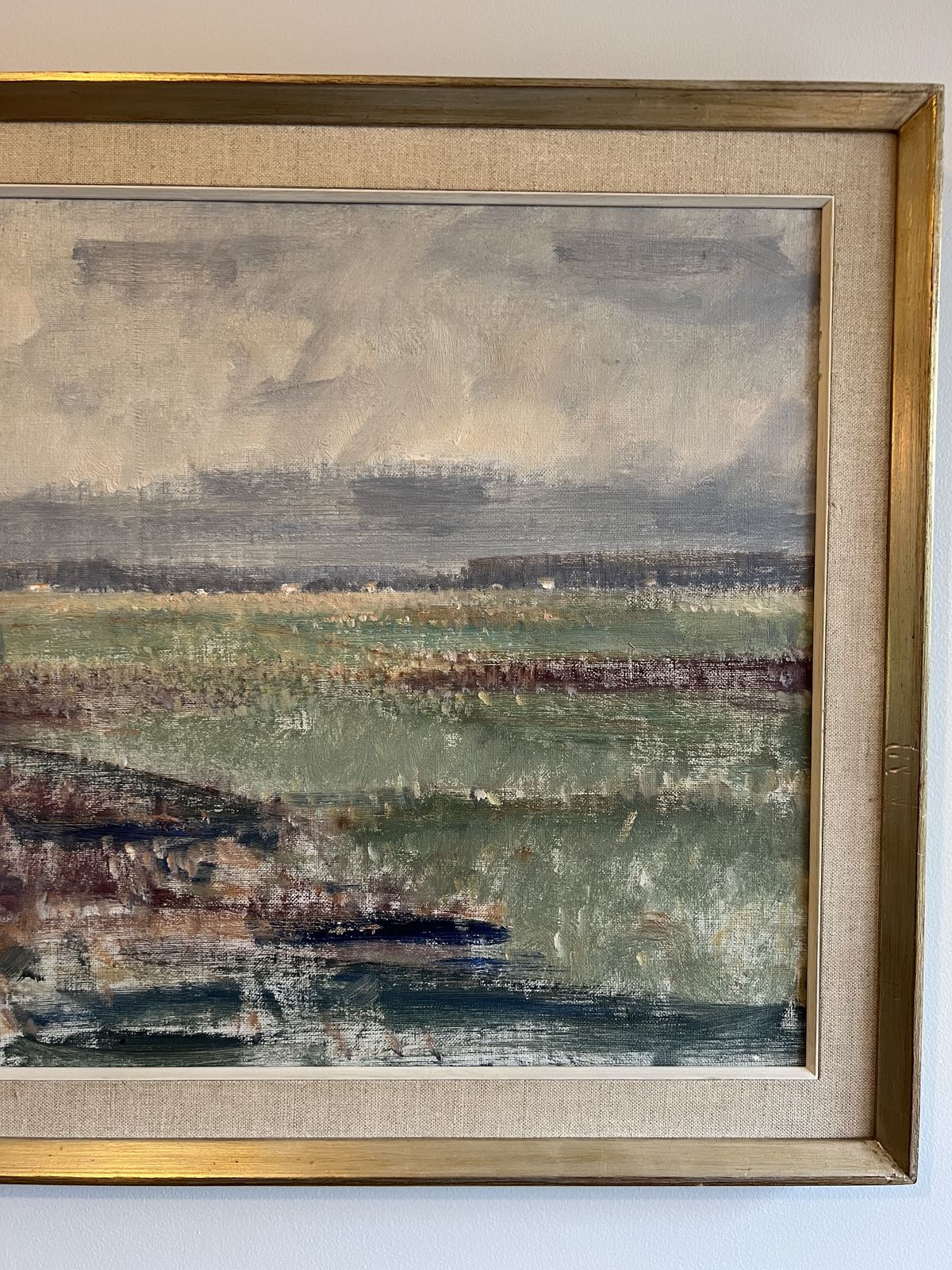 photo furniture Mid Century Swedish Oil On Canvas   Landscape By Ragnar Falk