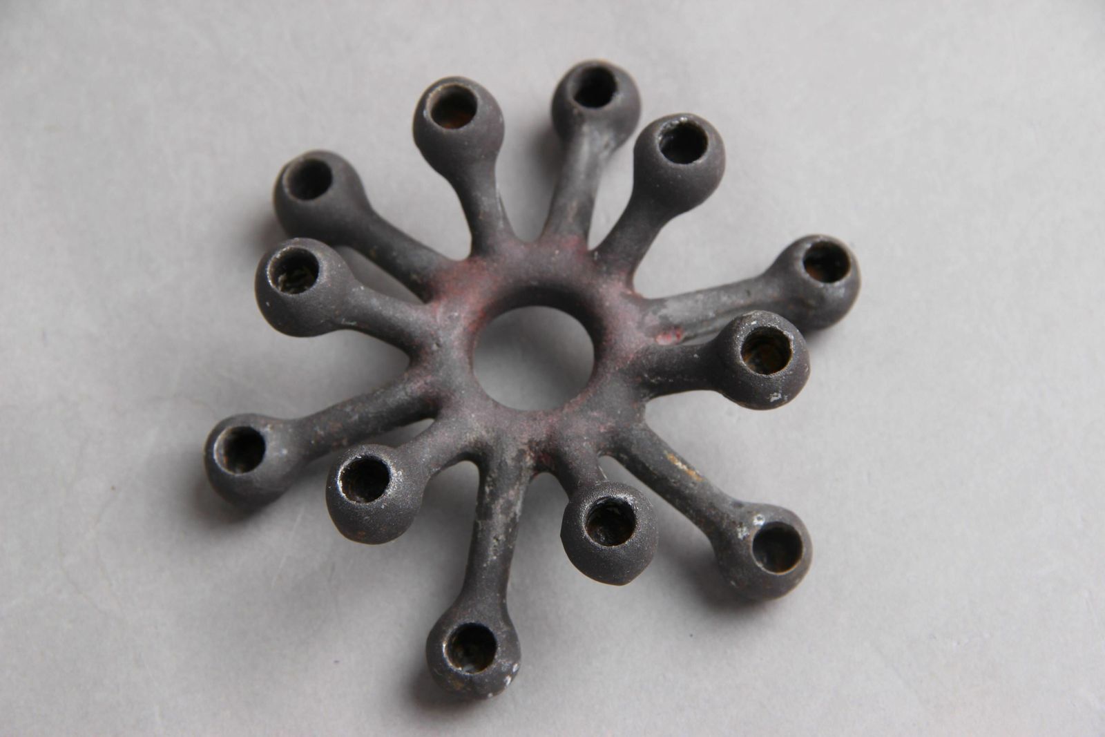 Jens H. Quistgaard Candlestick In Iron Ihq Denmark Danish 12 Armed Candlestick, Set Of 2 Pieces photo 100.0