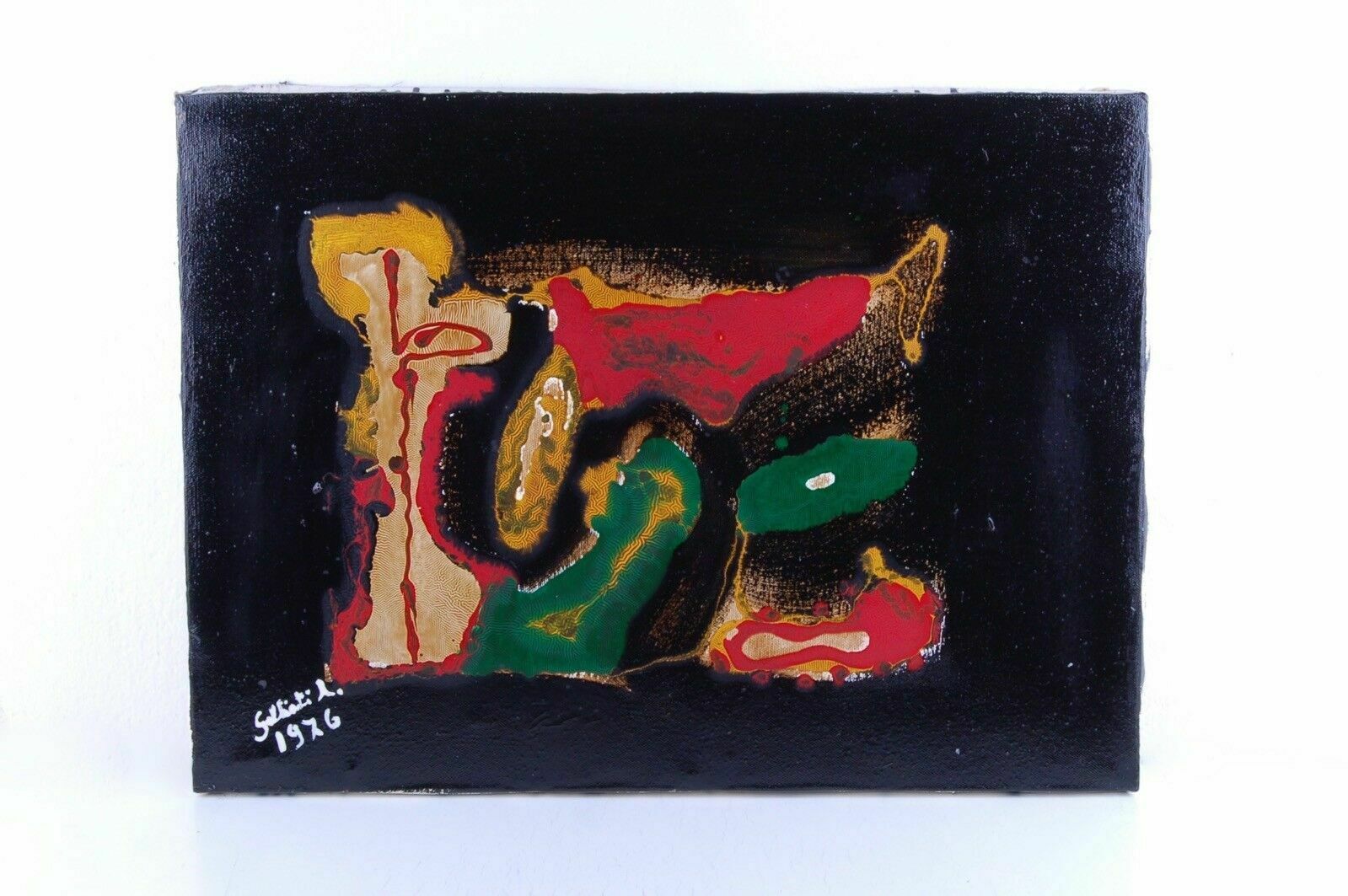 Galbiati Antonio Painting 40 X 55 Cm Oil On Canvas Abstract Work 1976