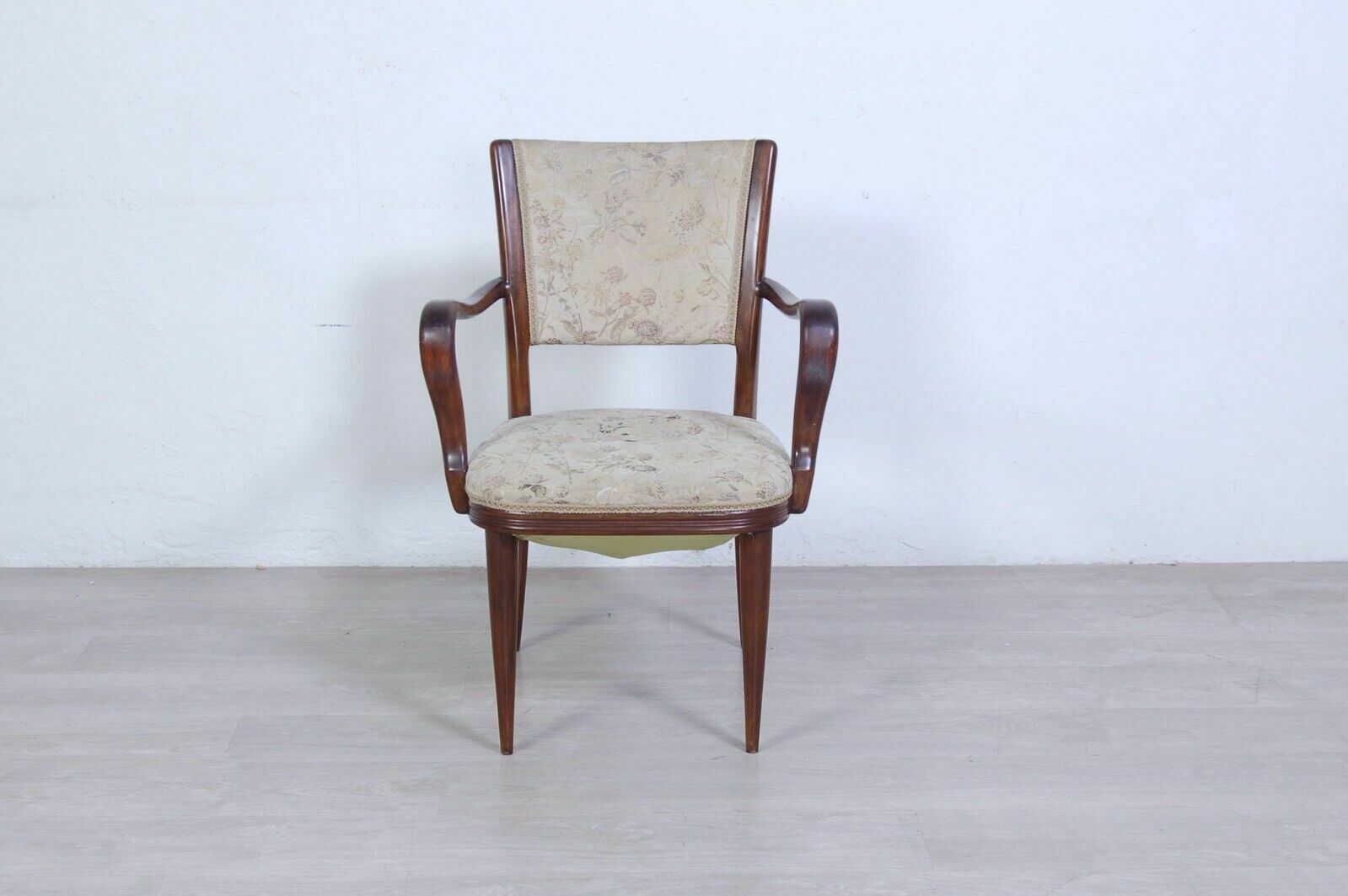Paolo Buffa Style Design Armchair Made By Enrico Paolo Borghi In The 1950s Walnut photo furniture