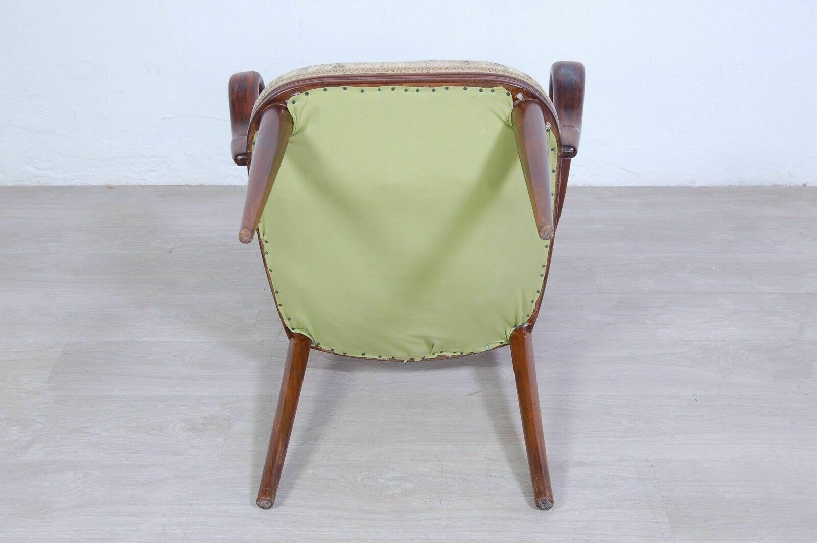 Furniture Paolo Buffa Style Design Armchair Made By Enrico Paolo Borghi In The 1950s Walnut photo
