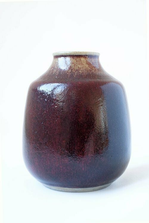 Oxblood Vase By Henning Nilsson For Höganäs Sweden