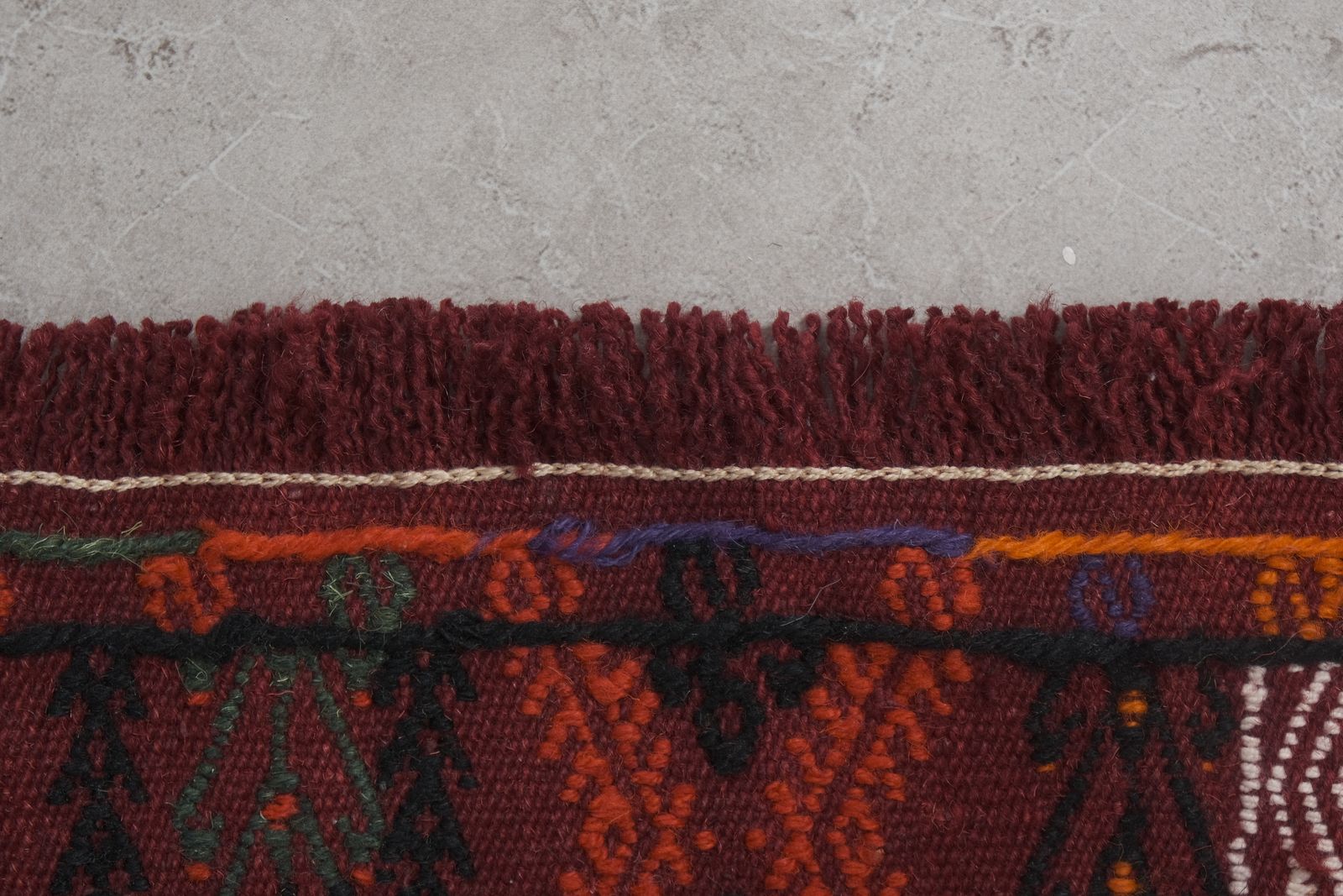 Textiles Vintage Turkish Handmade Kilim Rug 3'10'' X 17'5'' photo