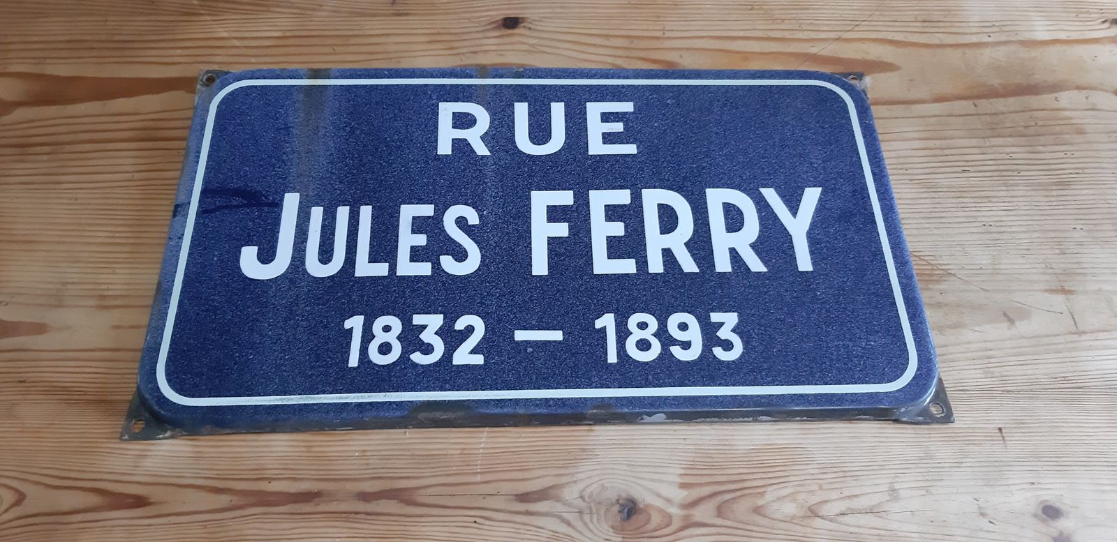 Enamel Sign "Rue Jules Ferry" 1832 1893