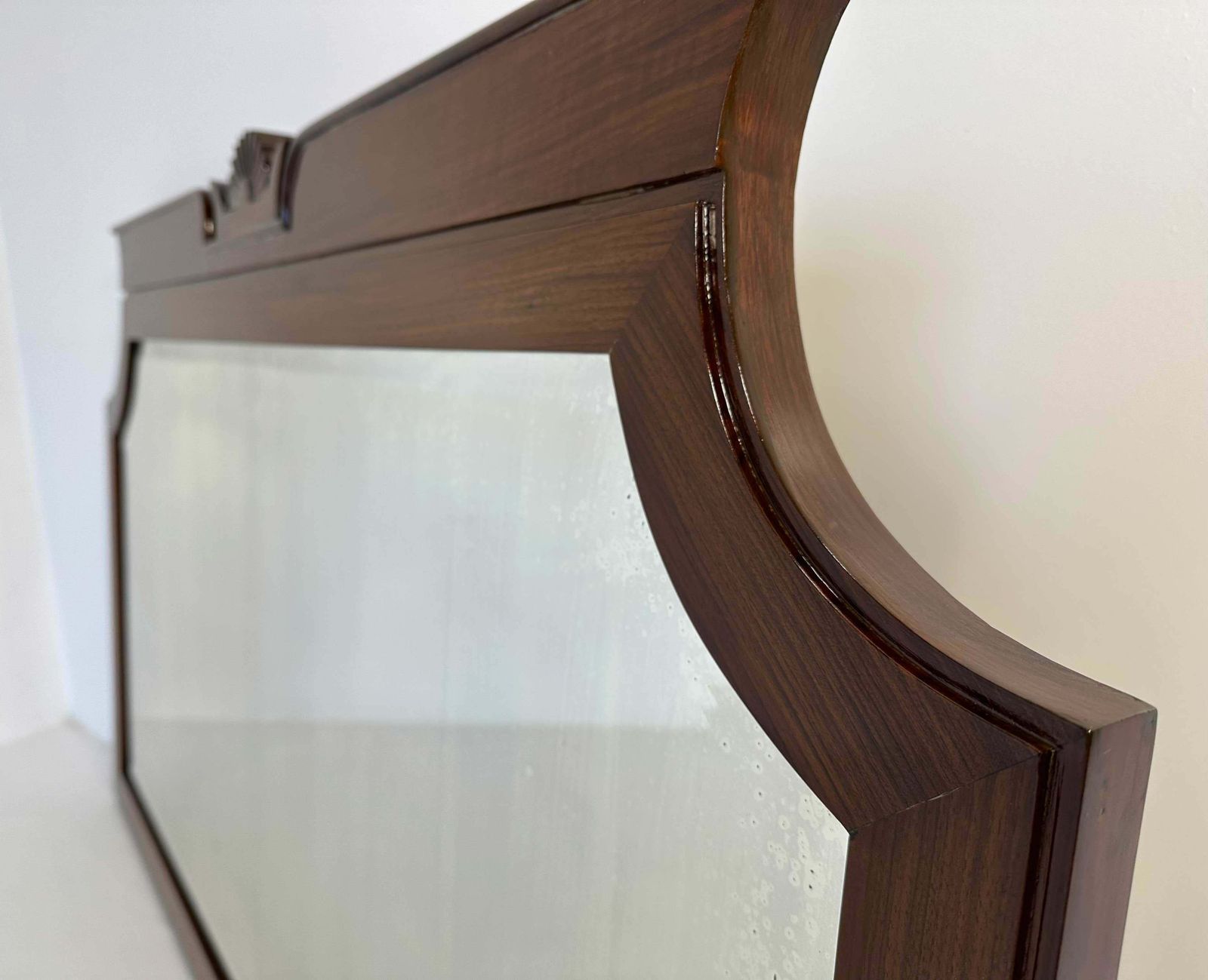 Italian Walnut Mirror By Gio Ponti And L. Brusotti For P. Lietti, 1928 photo for sale