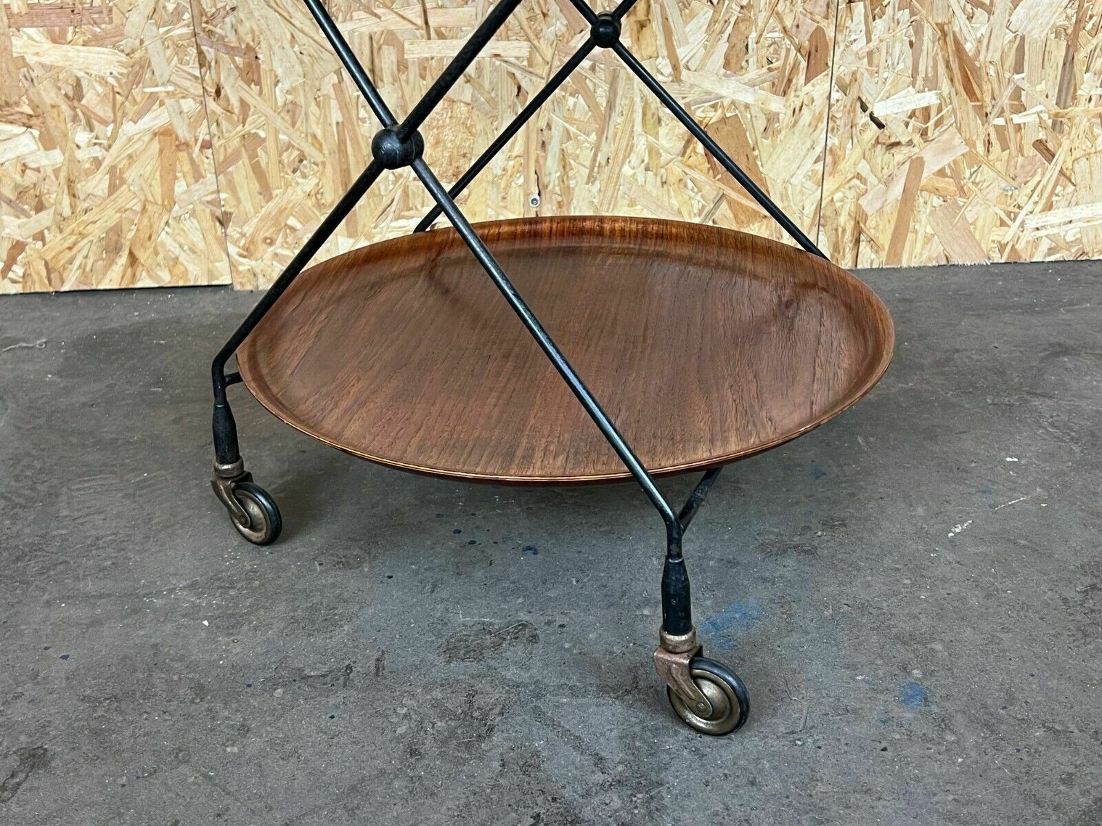 60s 70s Teak Serving Trolley Jie Gantofta String Serving Trolley Sweden 60s photo 399.0