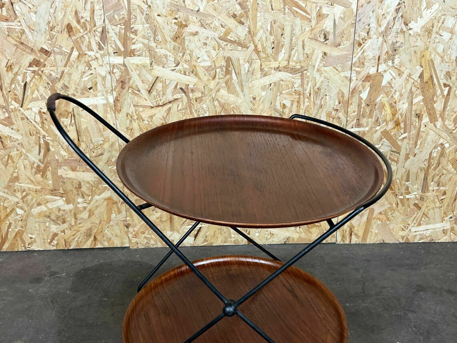 60s 70s Teak Serving Trolley Jie Gantofta String Serving Trolley Sweden 60s photo vintage