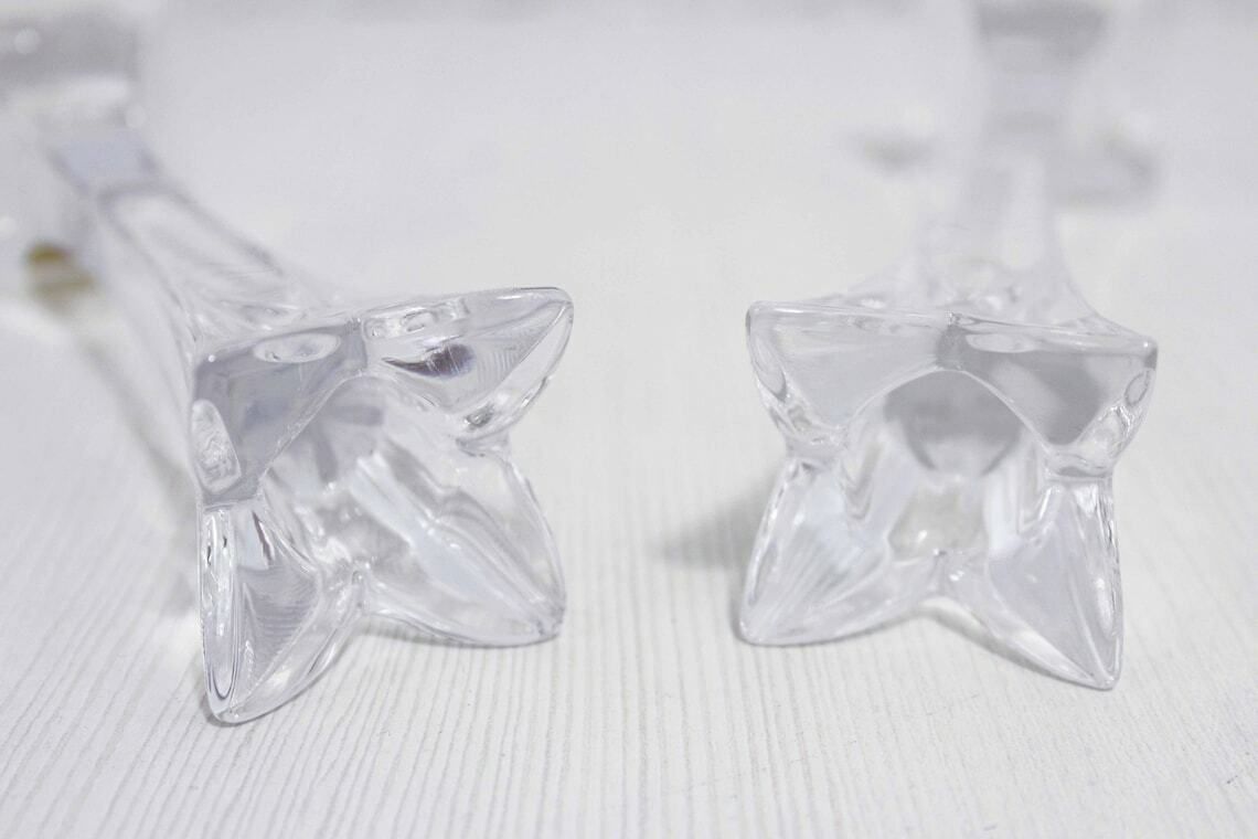 Set Of 2 Nachtmann Crystal Candlesticks photo vinterior