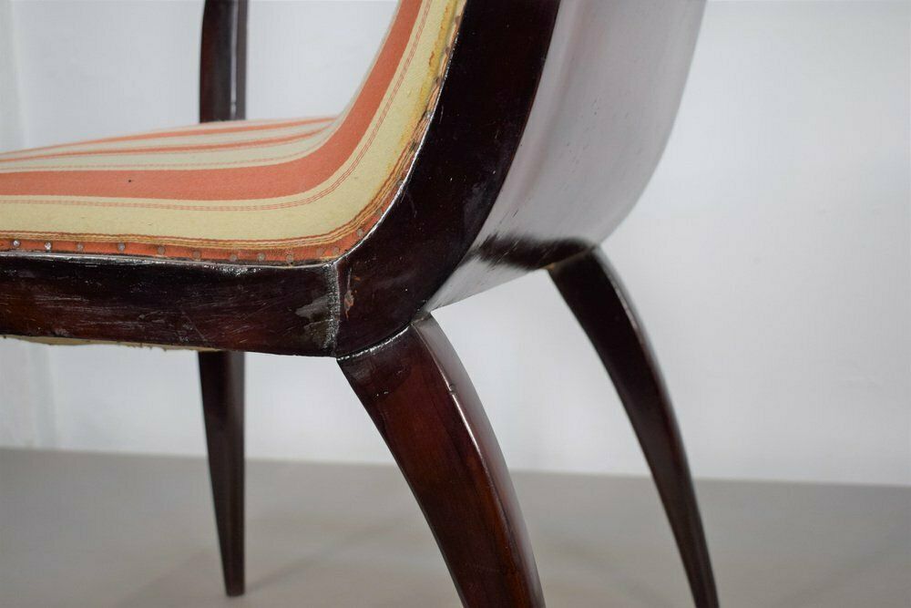 Dining Chairs Attributed To Guglielmo Ulrich, Italy, 1950s, Set Of 2 photo vintage