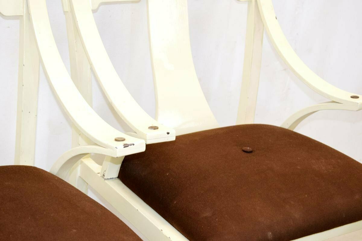 photo vinterior Italian Painted Wooden Dining Chairs, 1960s, Set Of 4