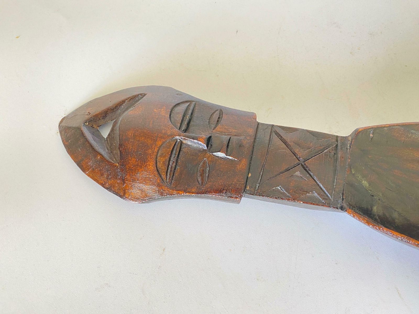 1960 Vide Poche Sculpture In Wood , Head Of Woman photo buy