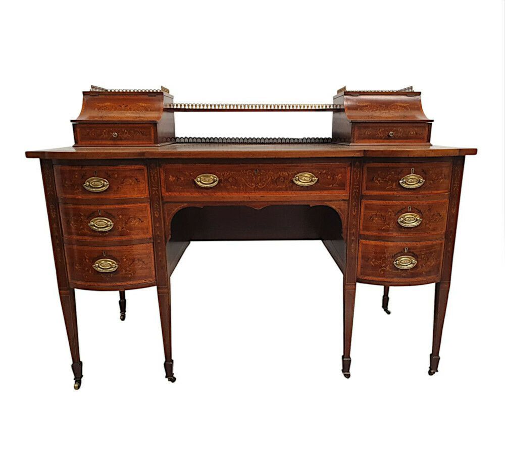 A Stunning Edwardian Desk In The Carlton House Style By Maple Of London